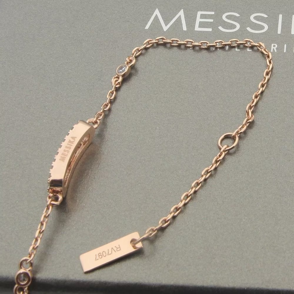 Messika Move Uno bracelet 18k white gold 18k yellow gold 18k rose gold with clear diamonds 18cm