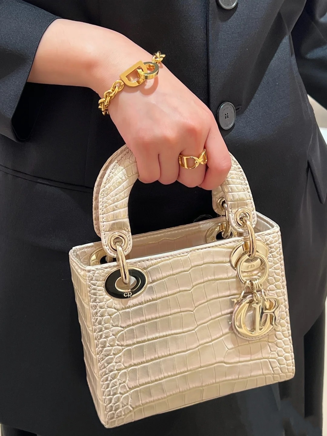 Dior CD Lock bracelet gold-tone metal 17cm