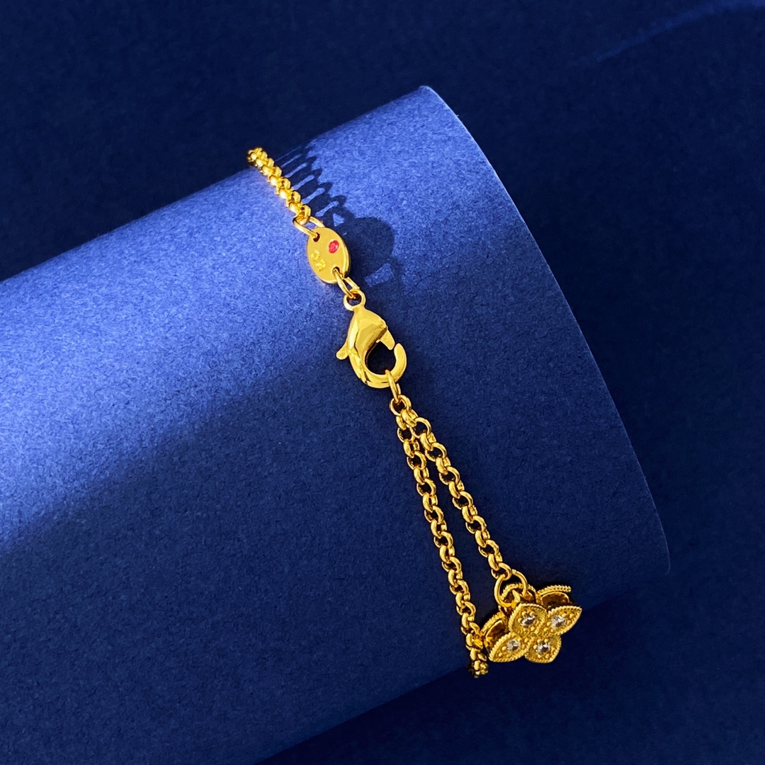 Bracciale Roberto Coin Venetian Princess Oro giallo con accenti di diamanti trasparenti 18 cm