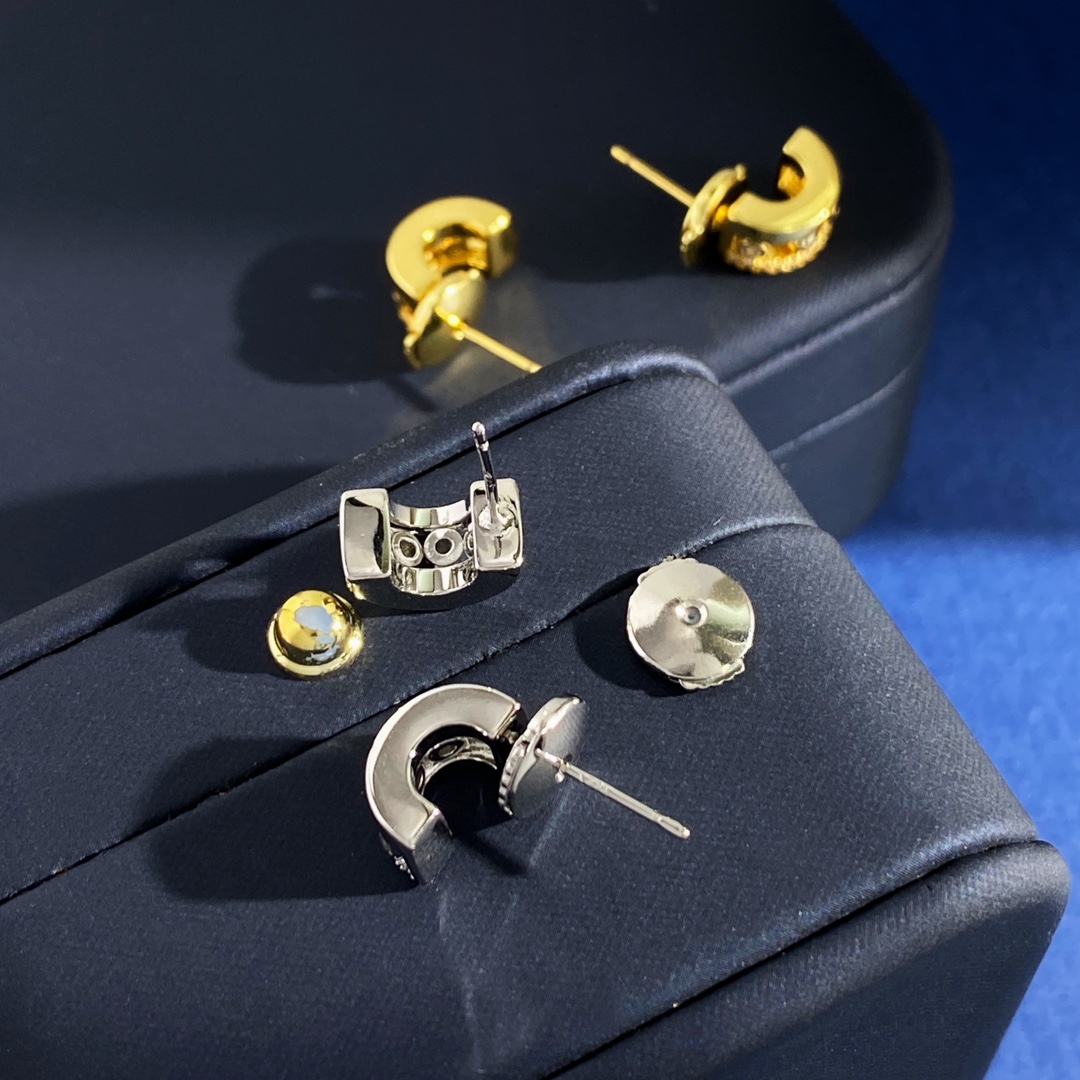 Messika Move Romane earrings 18k yellow gold with clear diamonds 18k white gold with clear diamonds 10mm hoop diameter