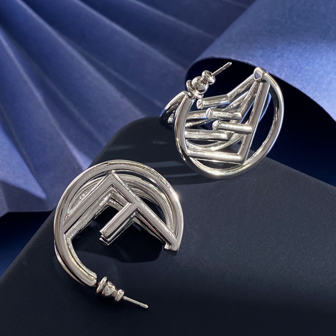 Fendi F is Fendi earrings Gold-tone metal One Size