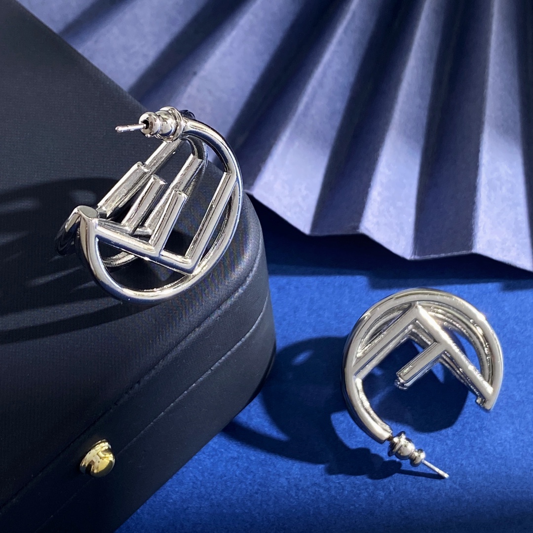 Fendi F is Fendi earrings Gold-tone metal One Size
