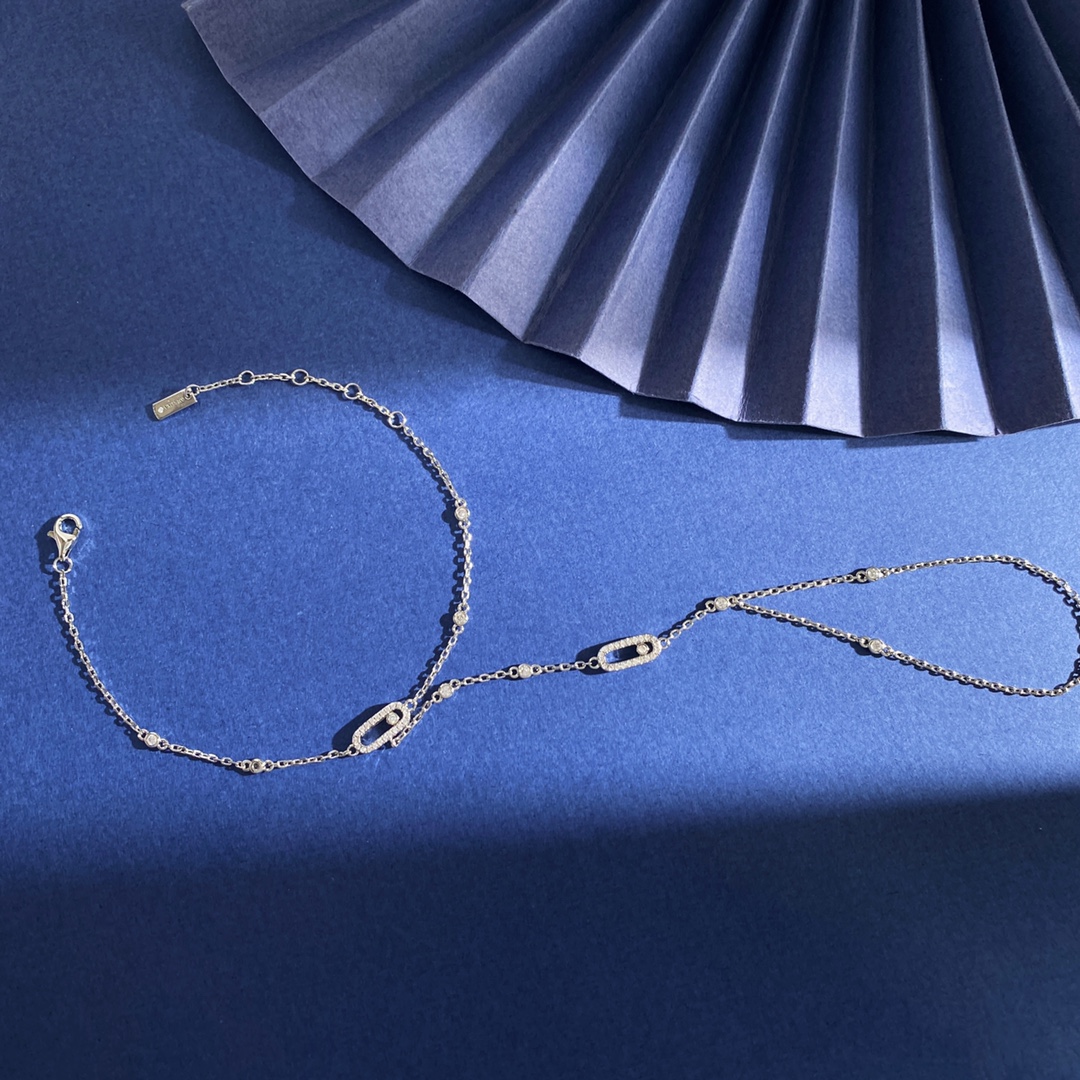 Messika Move Uno bracelet Yellow gold with clear diamonds white gold with clear diamonds rose gold with clear diamonds 17cm