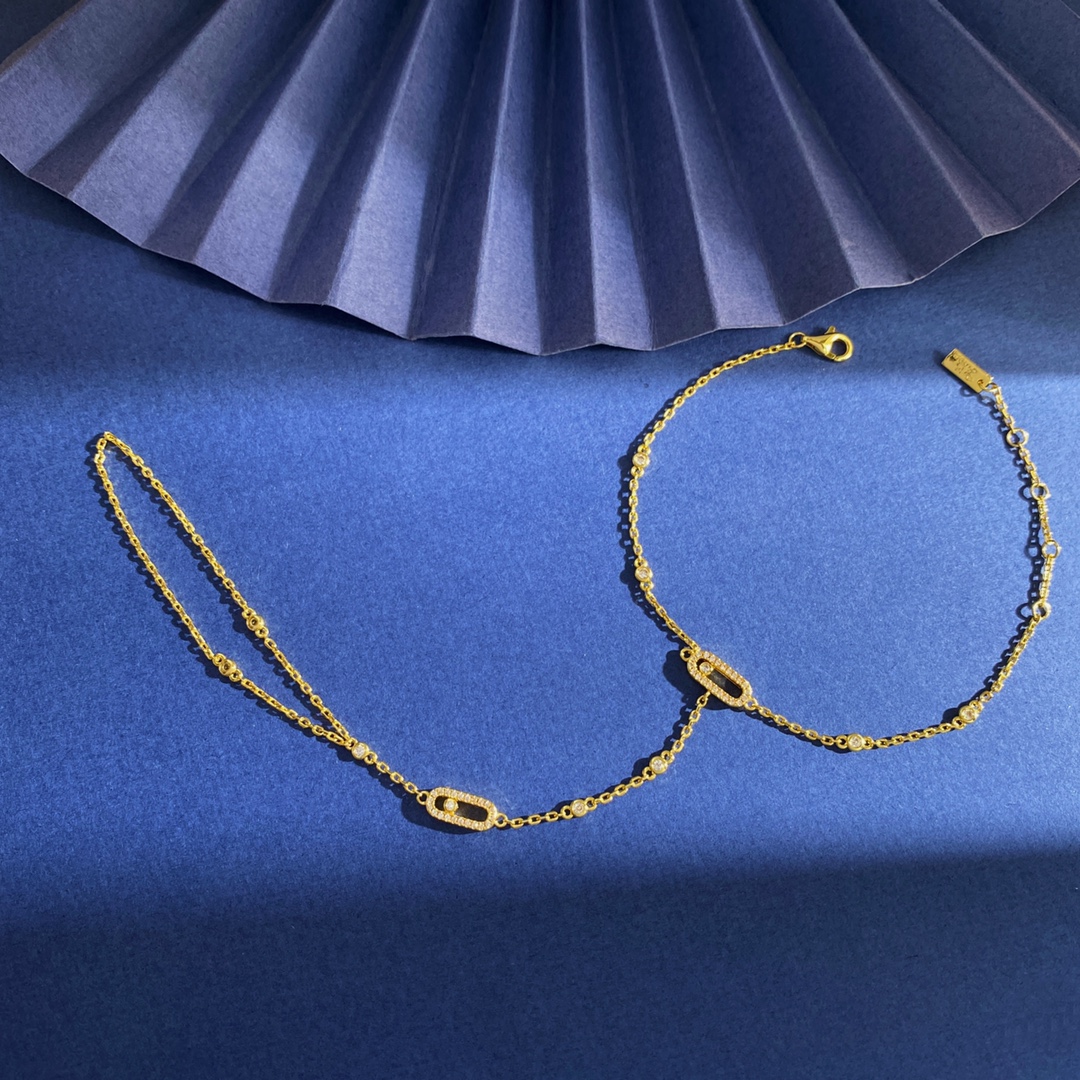 Messika Move Uno bracelet Yellow gold with clear diamonds white gold with clear diamonds rose gold with clear diamonds 17cm