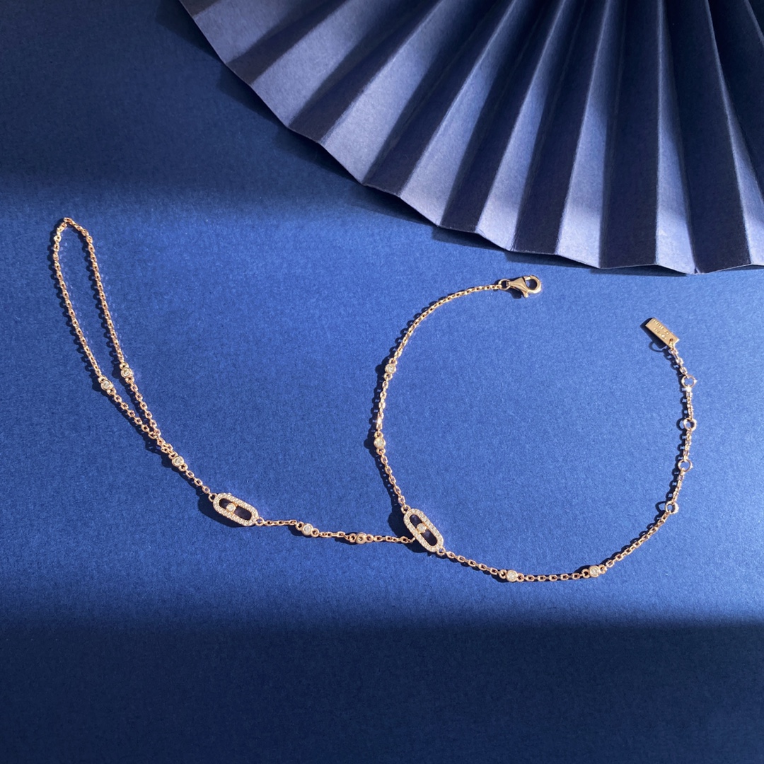 Messika Move Uno bracelet Yellow gold with clear diamonds white gold with clear diamonds rose gold with clear diamonds 17cm