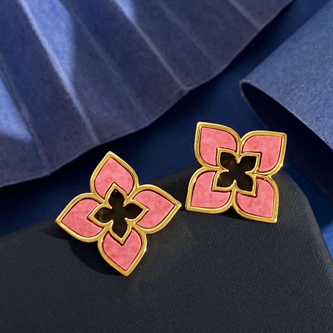 Roberto Coin Orecchini Love in Verona in oro giallo con intarsio in lapislazzuli blu, diametro del perno di 1,5 cm