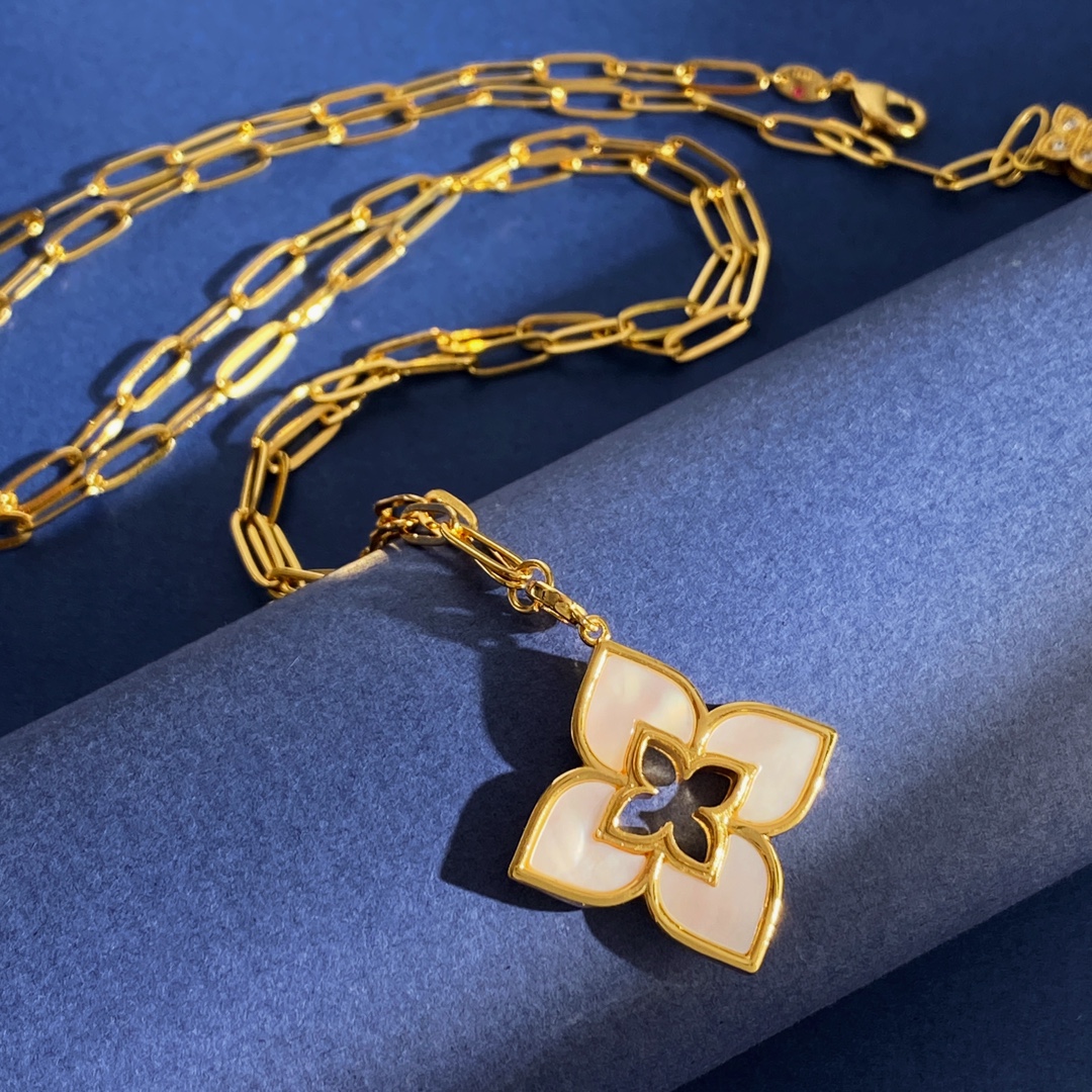 Collana Roberto Coin Love in Verona Oro giallo con intarsio in rodonite rosa 75 cm