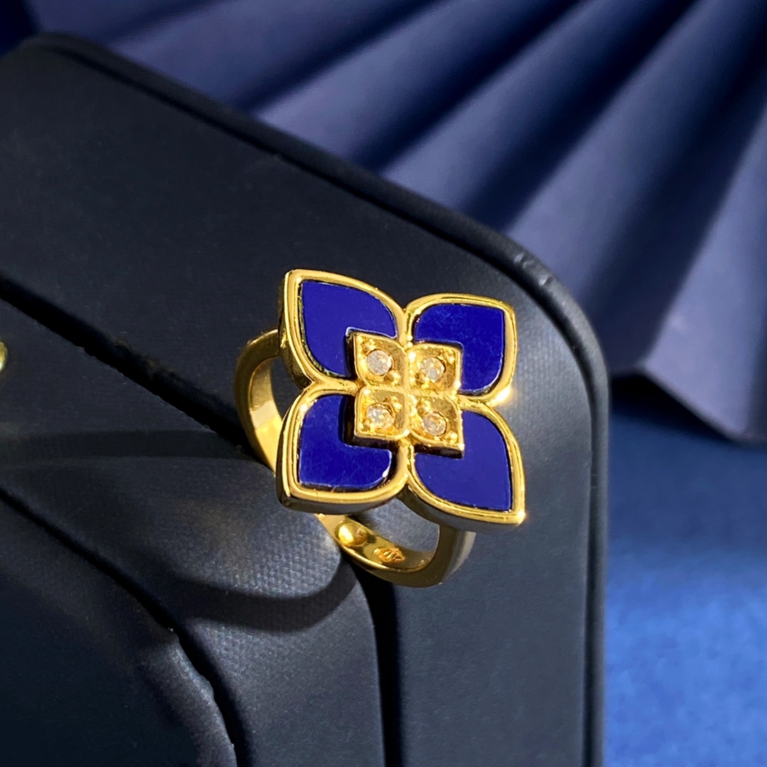 Anel Roberto Coin Love in Verona Ouro amarelo com diamante malaquita e detalhes exclusivos em rubi 58