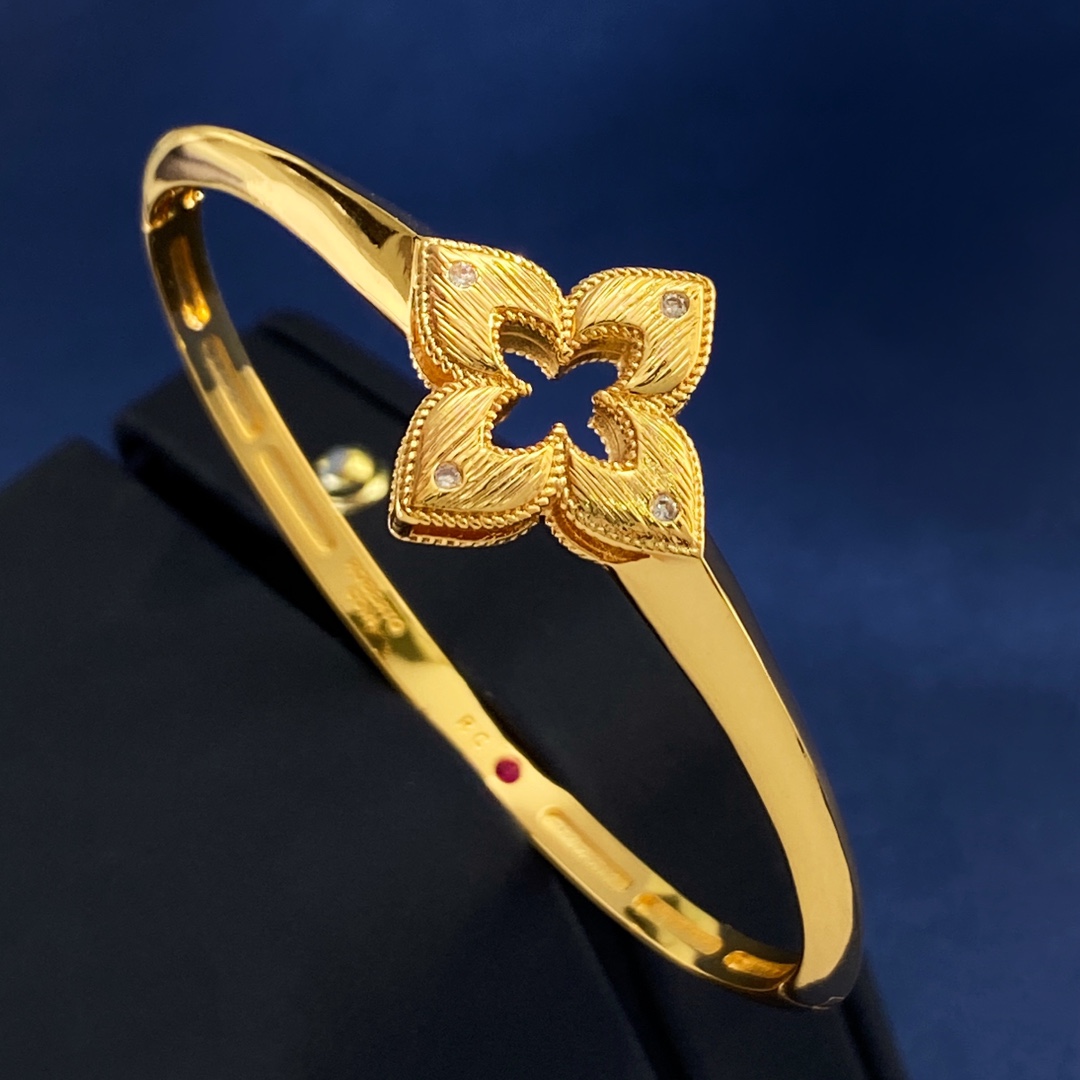 Roberto Coin Venetian Princess bracelet 18K yellow gold with white diamonds 18K rose gold with blue lapis lazuli and white diamonds 18K white gold with white diamonds 17cm
