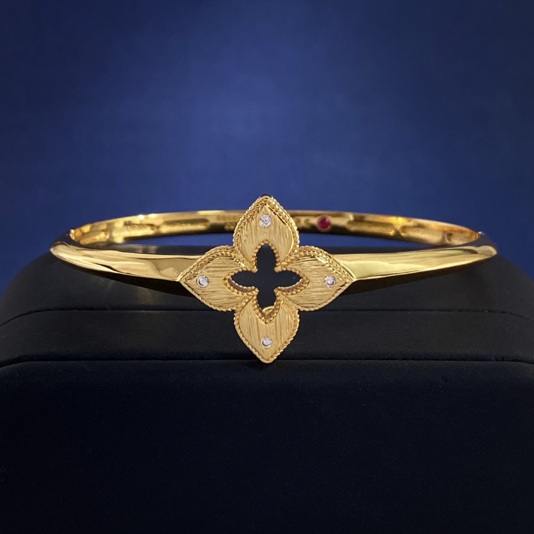 Roberto Coin Venetian Princess bracelet 18K yellow gold with white diamonds 18K rose gold with blue lapis lazuli and white diamonds 18K white gold with white diamonds 17cm