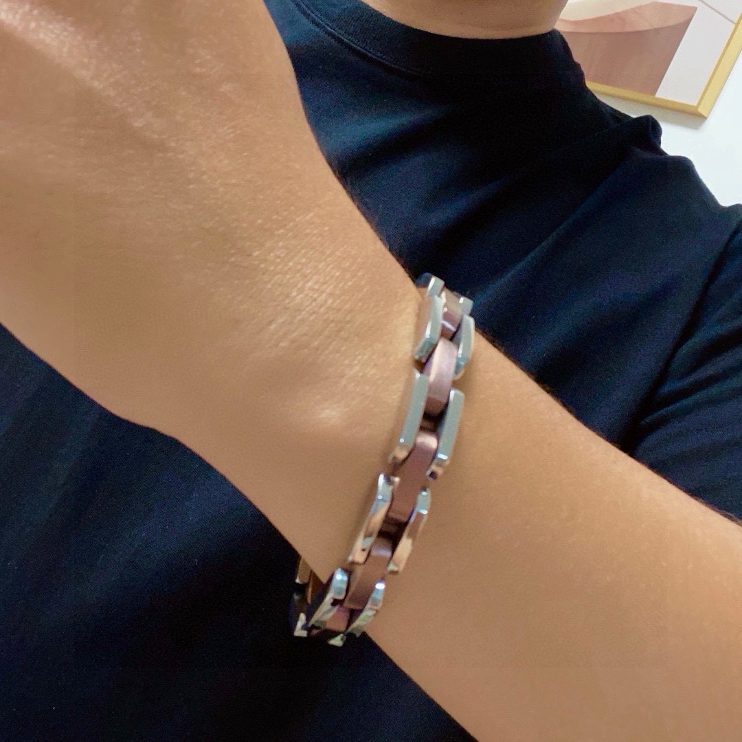 Cartier Skeleton bracelet Two-tone silver and rose gold metal no gemstones 21cm