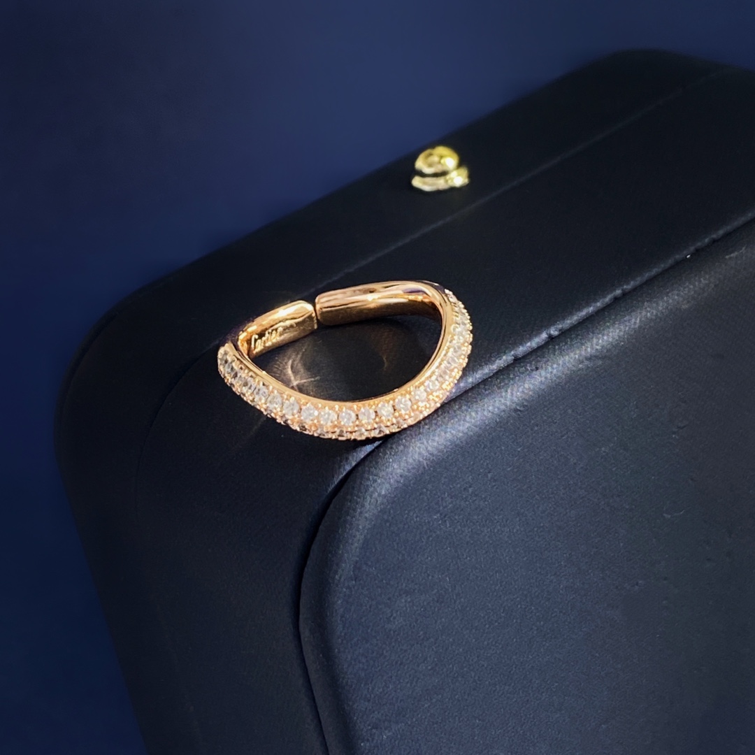 Cartier Etincelle de Cartier Wedding Band ring Yellow gold with clear round brilliant-cut diamonds 52