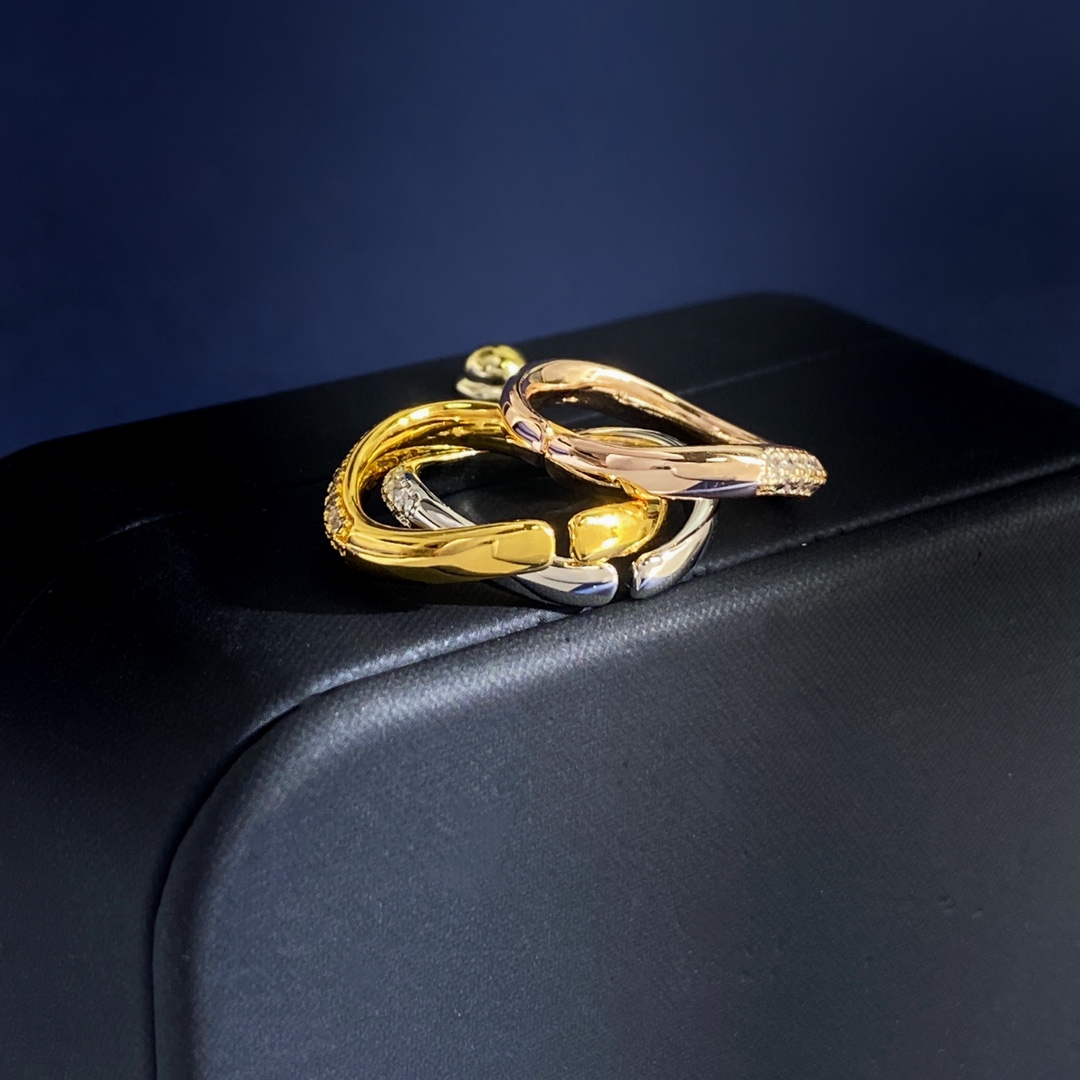 Cartier Etincelle de Cartier Wedding Band ring Yellow gold with clear round brilliant-cut diamonds 52