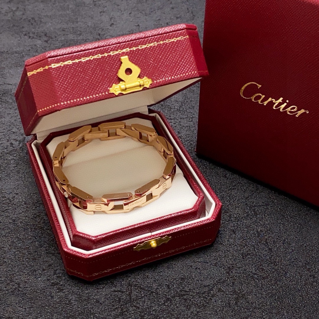 Cartier Love bracelet Yellow gold rose gold white gold with clear diamond accents 19CM