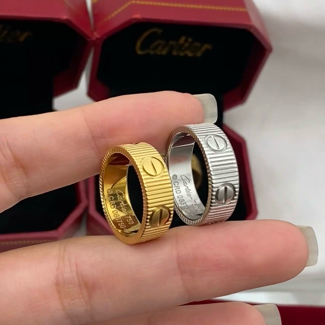 Cartier Love ring 18K rose gold 18K yellow gold 18K white gold no gemstones 6-9