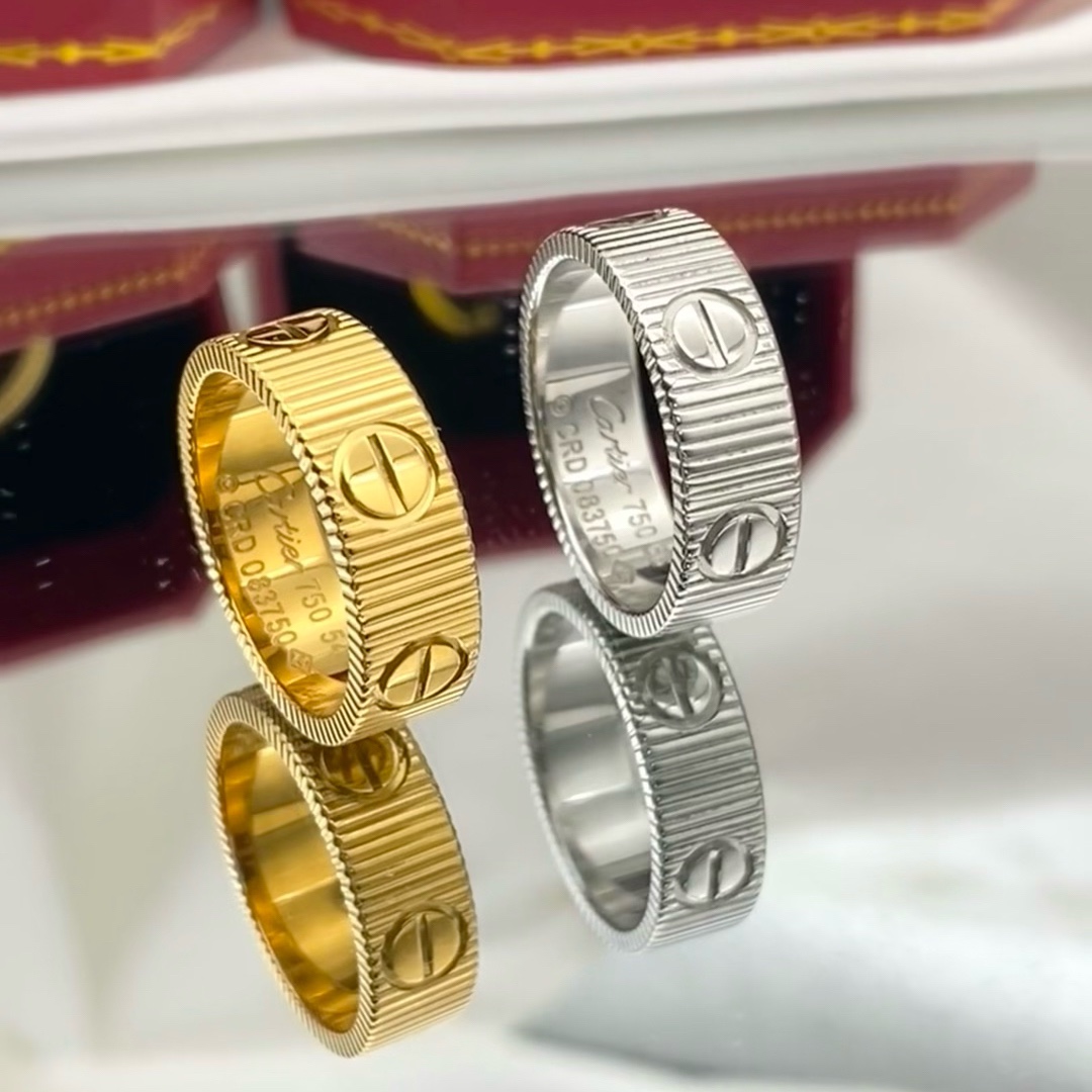 Cartier Love ring 18K rose gold 18K yellow gold 18K white gold no gemstones 6-9