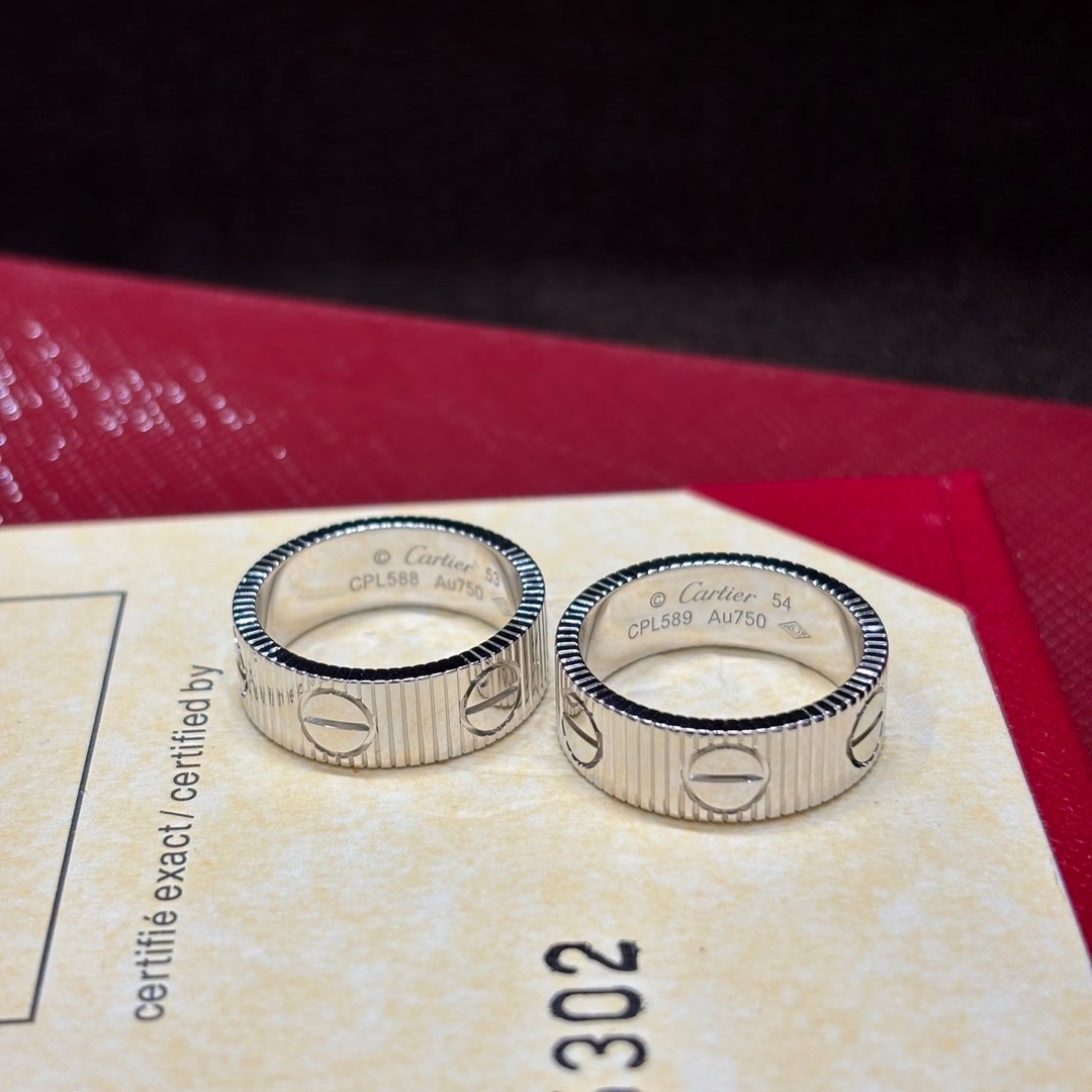 Cartier Love ring 18K rose gold 18K yellow gold 18K white gold no gemstones 6-9