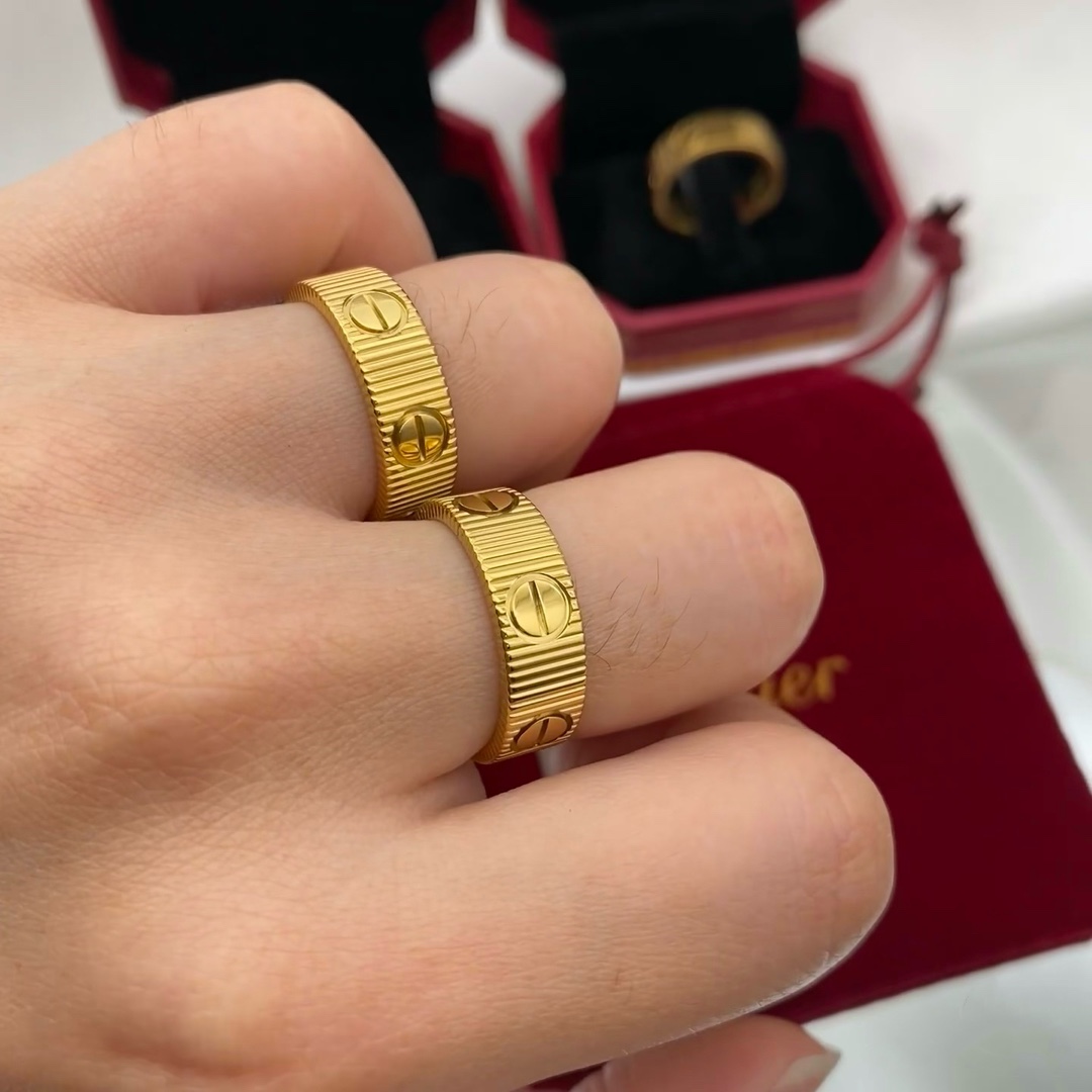 Cartier Love ring 18K rose gold 18K yellow gold 18K white gold no gemstones 6-9