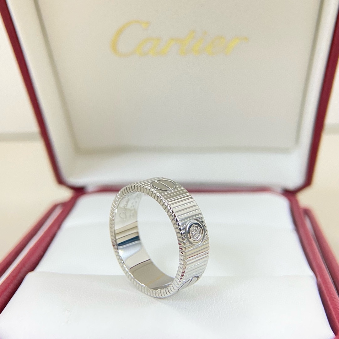 Cartier Love ring Yellow gold white gold rose gold with clear diamond accents 6-10