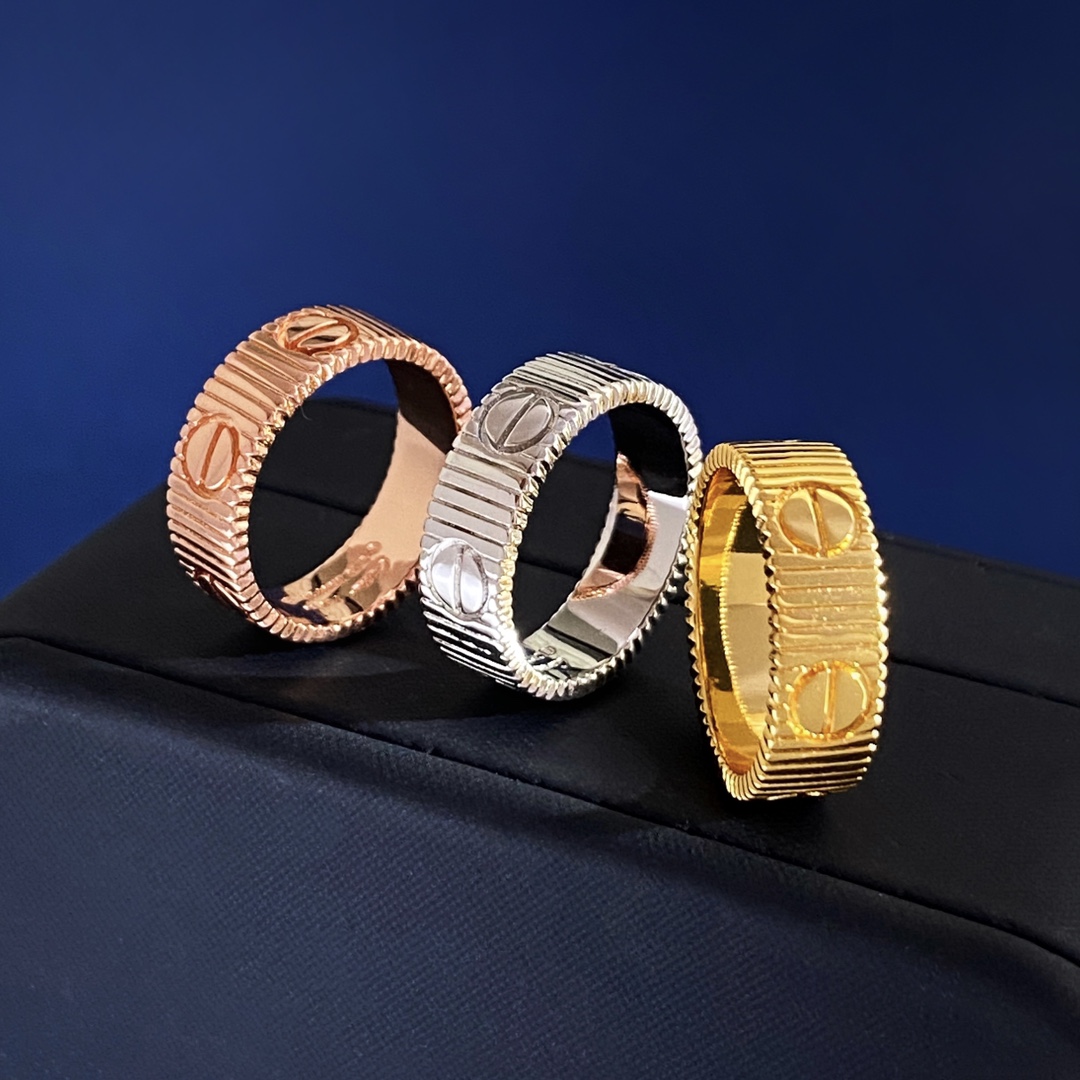 Cartier Love Ring Striated ring Yellow gold rose gold white gold no gemstones 50