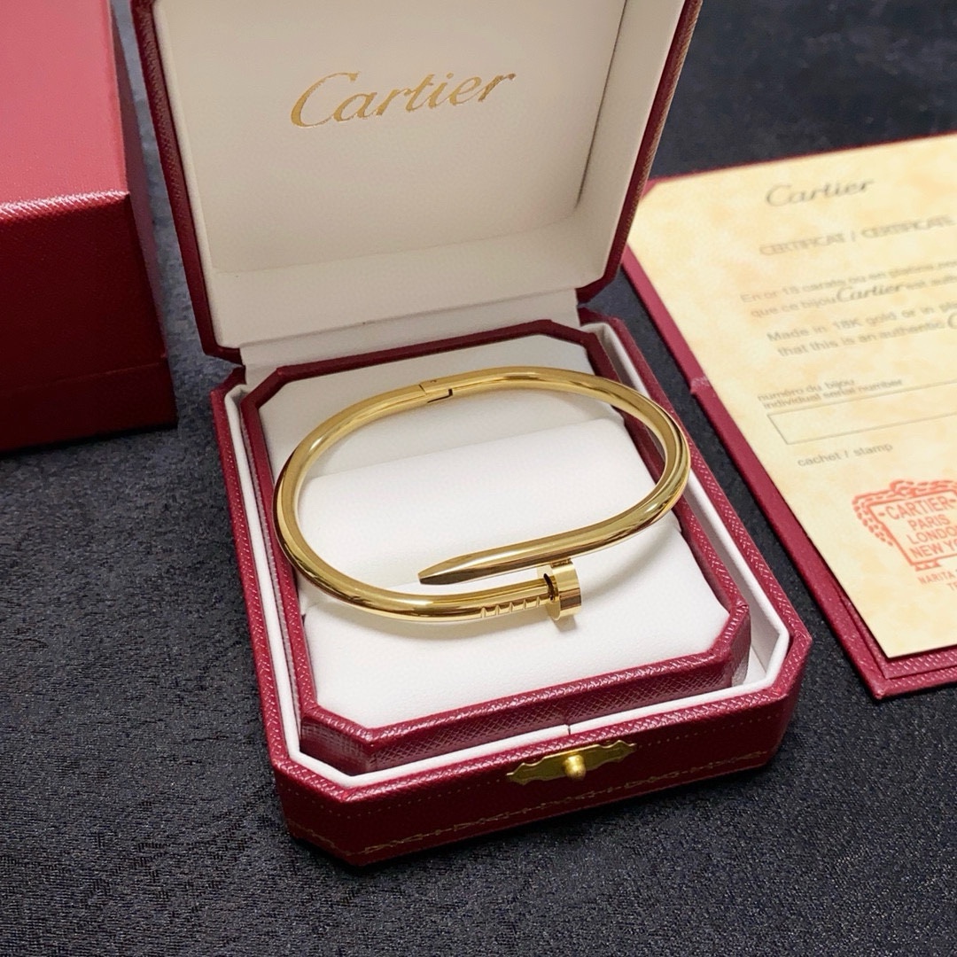 Cartier Juste un Clou bracelet 18k yellow gold 18k white gold 18k rose gold no gemstones 17