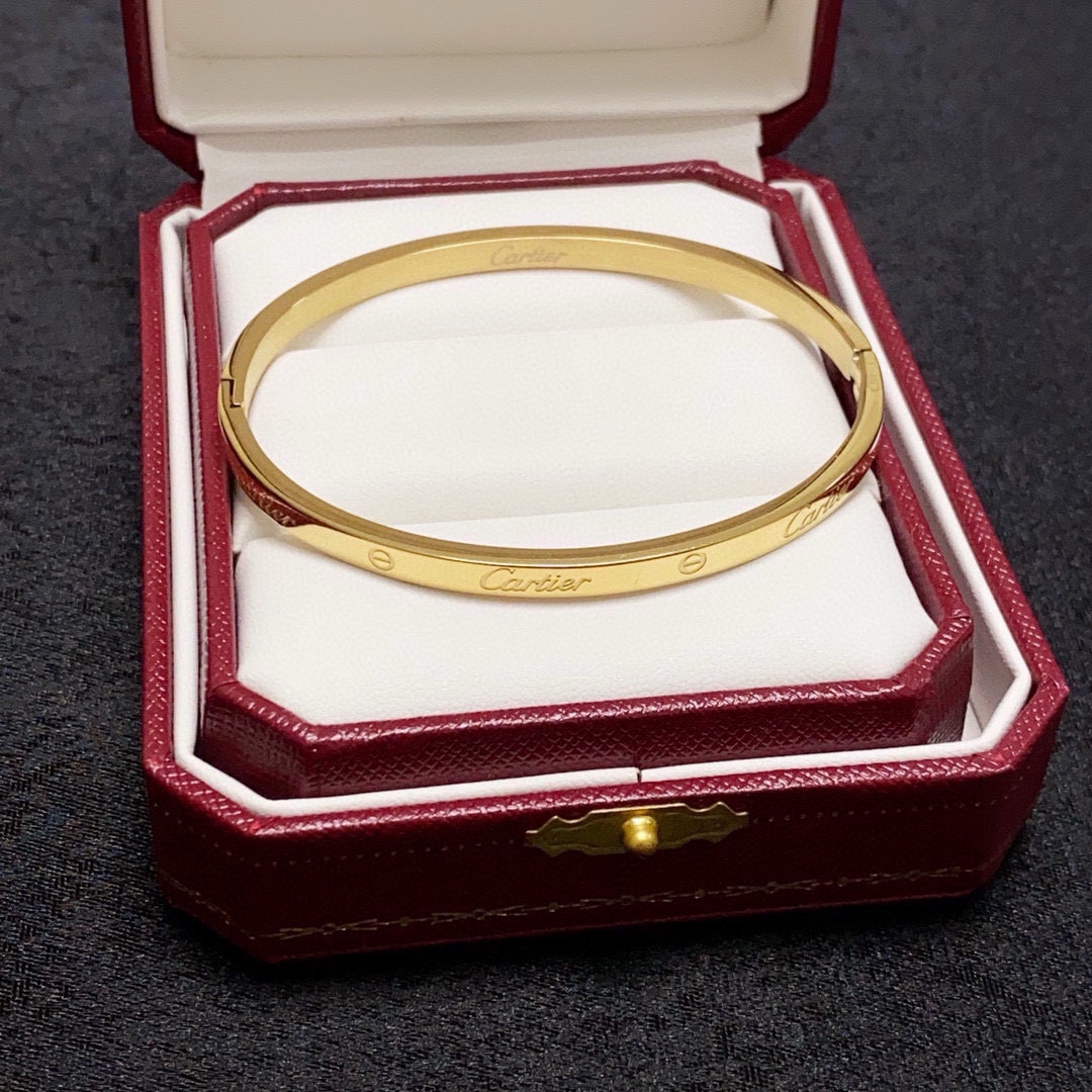 Cartier Love bracelet 18k yellow gold 18k rose gold 18k white gold no gemstones 17