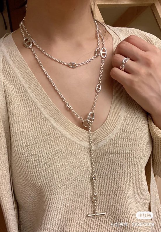Collana Hermes Farandole in argento 120 cm