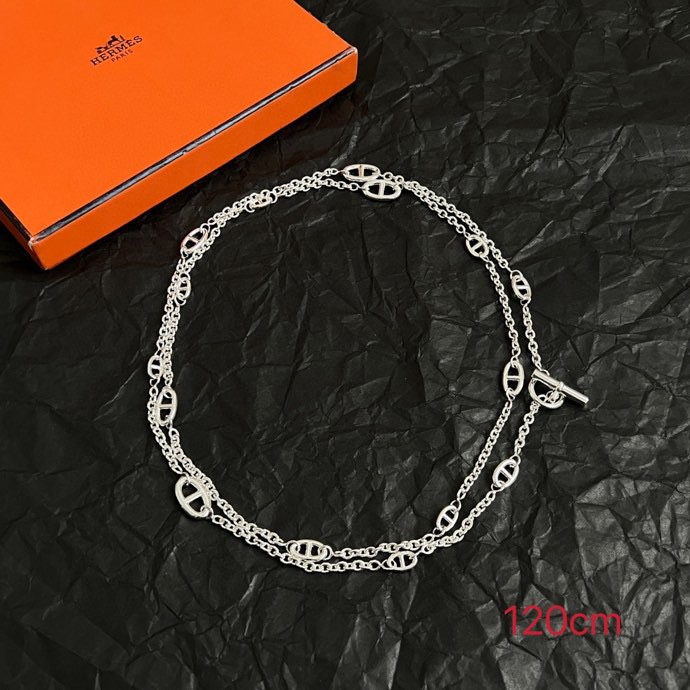 Collana Hermes Farandole in argento 120 cm