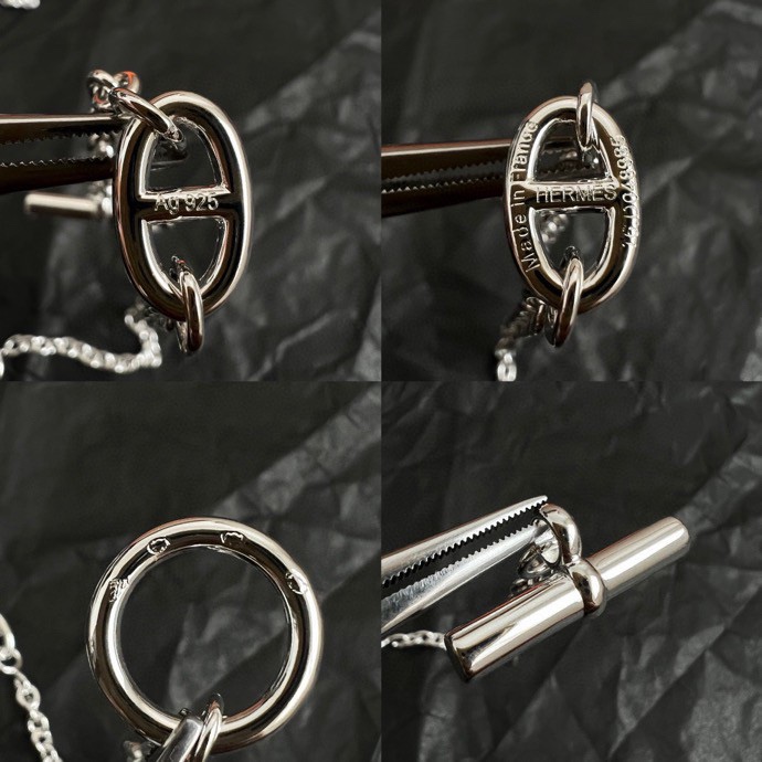 Collana Hermes Farandole in argento 120 cm