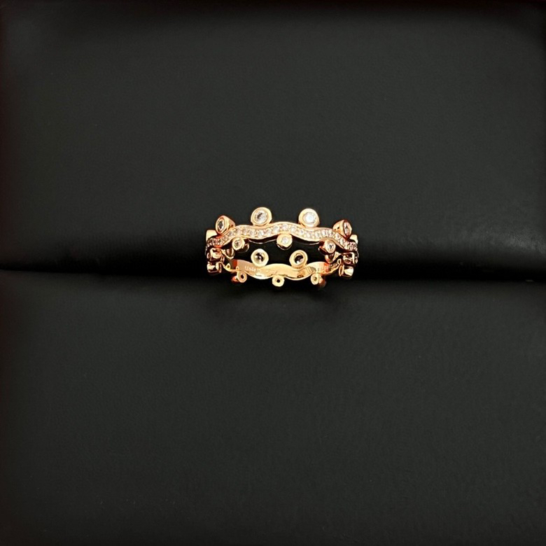 Anel Hermes Chaine d Ancre Punk em ouro rosa 18k com diamante transparente UE 52