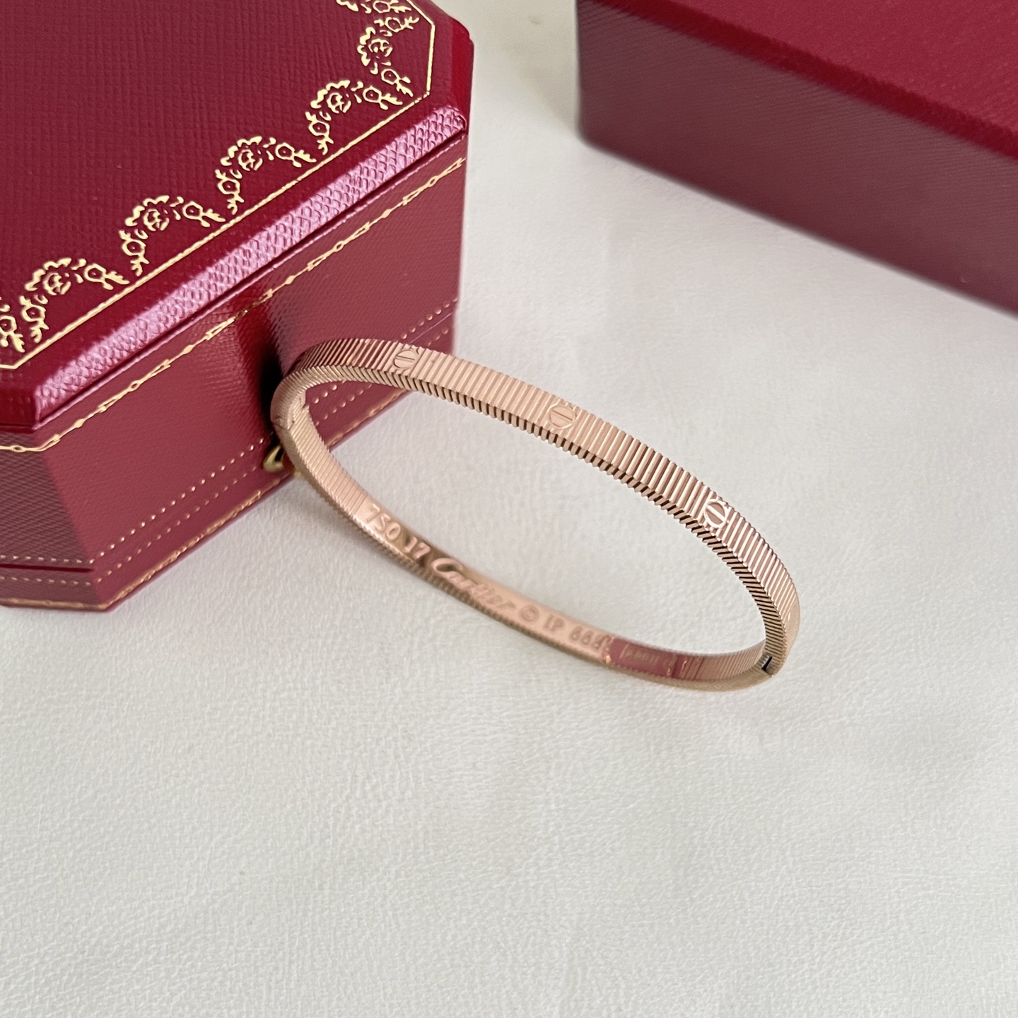 Cartier Love Bangle bracelet Rose gold yellow gold black finish 17