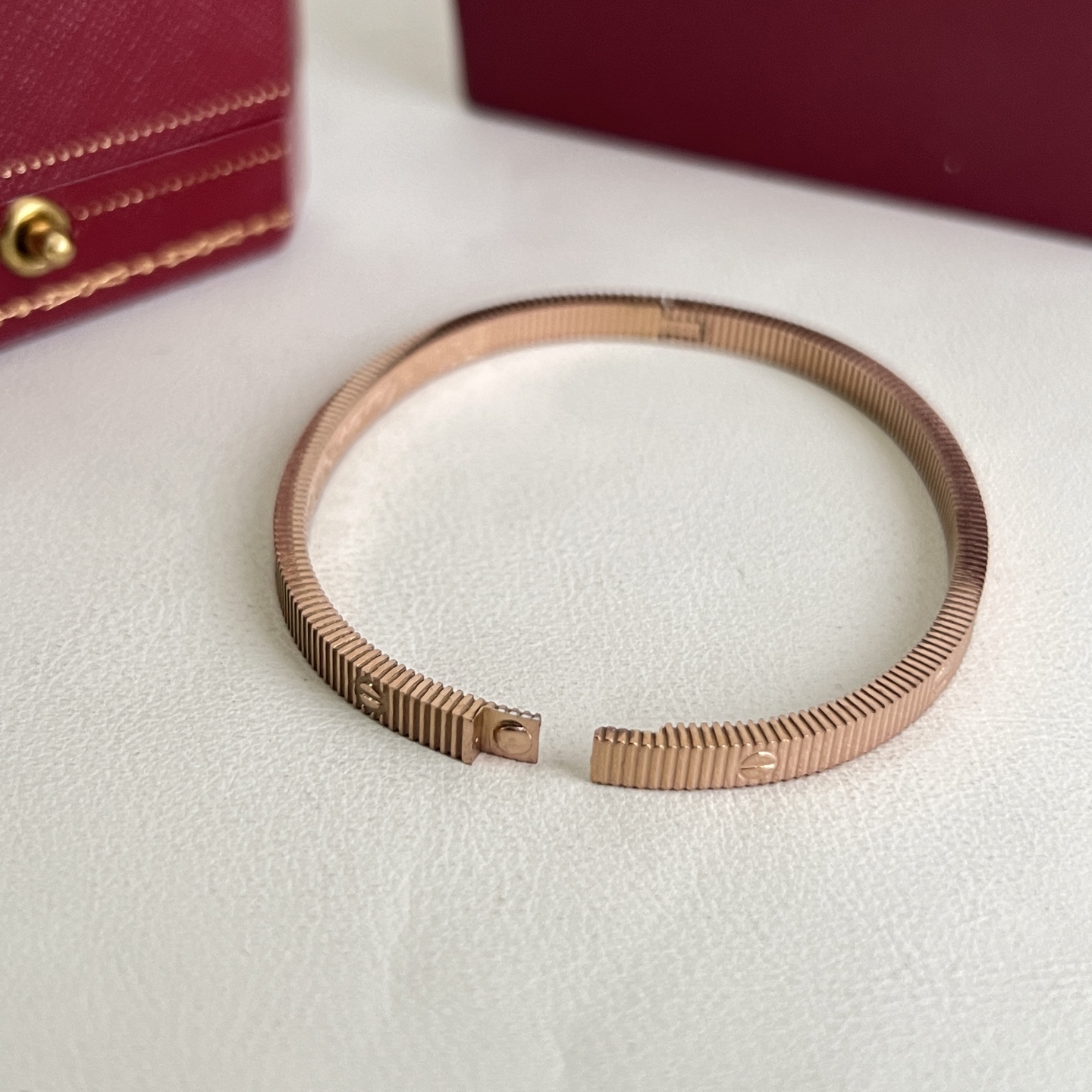 Cartier Love Bangle bracelet Rose gold yellow gold black finish 17