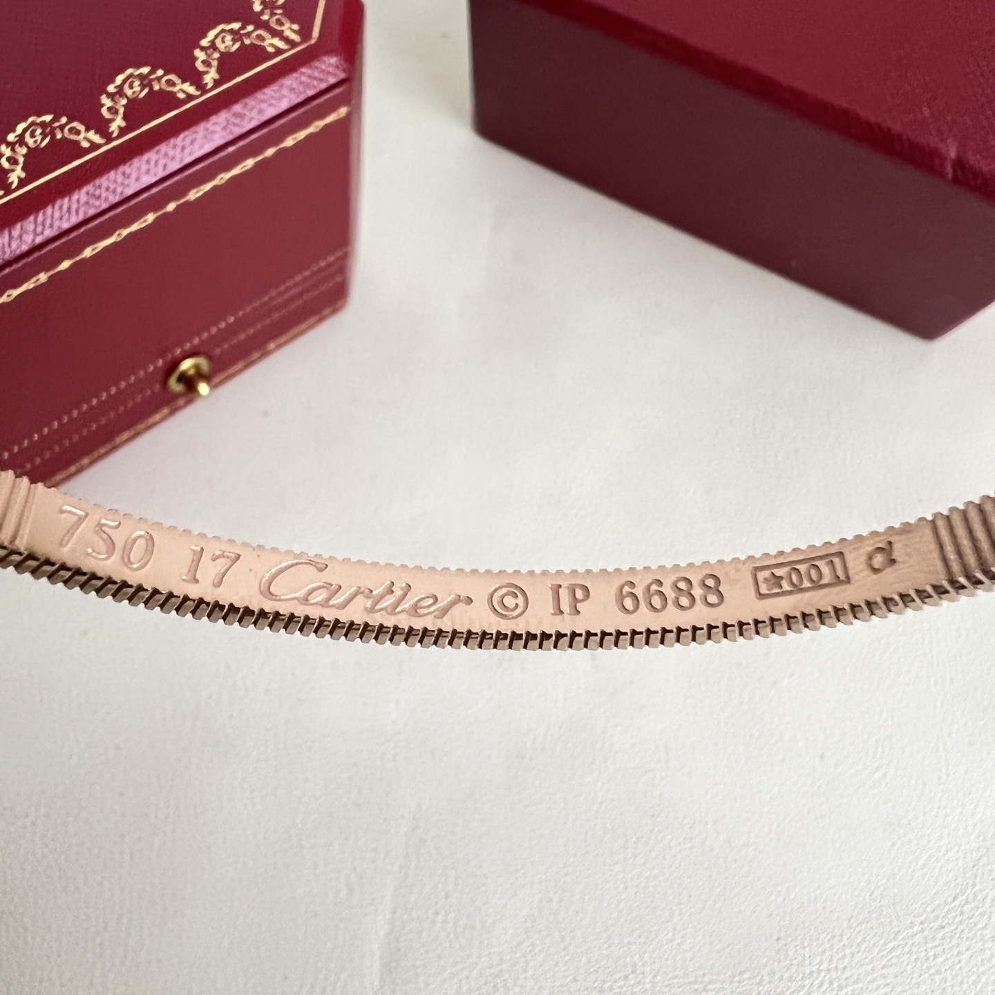 Cartier Love Bangle bracelet Rose gold yellow gold black finish 17