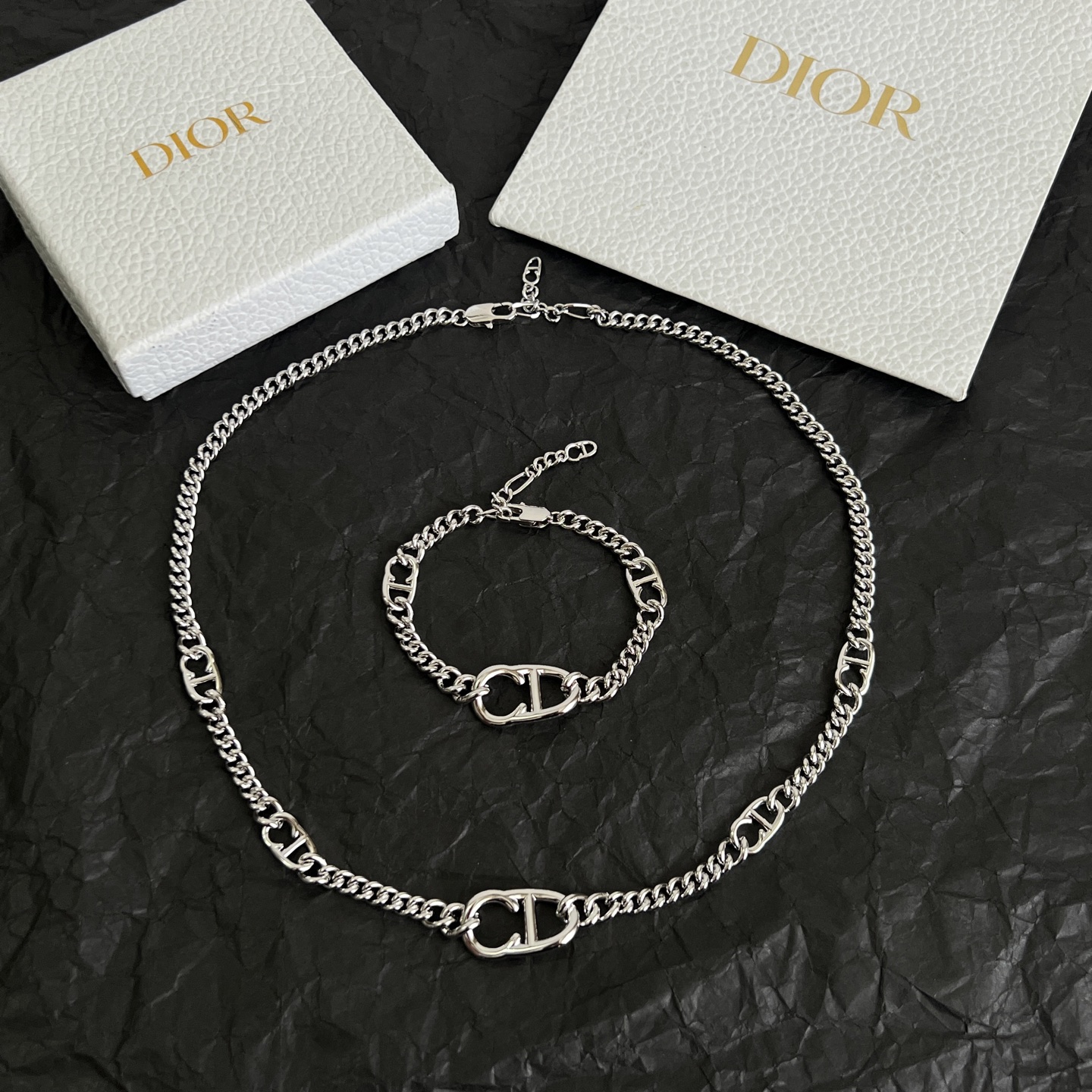 Dior CD Icon Chain Link Bracelet bracelet Silver-toned brass no gemstones 19cm