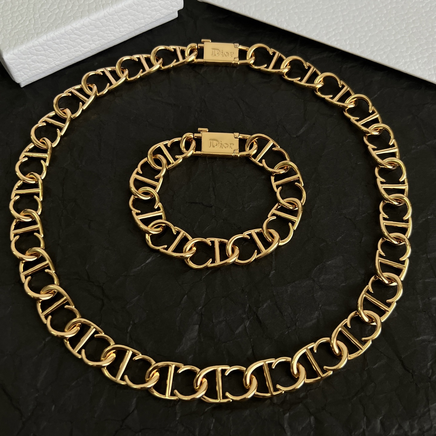 Dior CD Icon Chain bracelet Gold-tone brass no gemstones 19cm