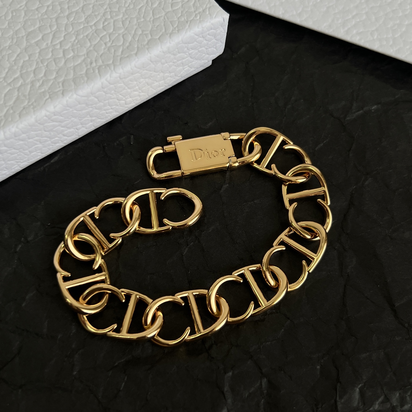 Dior CD Icon Chain bracelet Gold-tone brass no gemstones 19cm