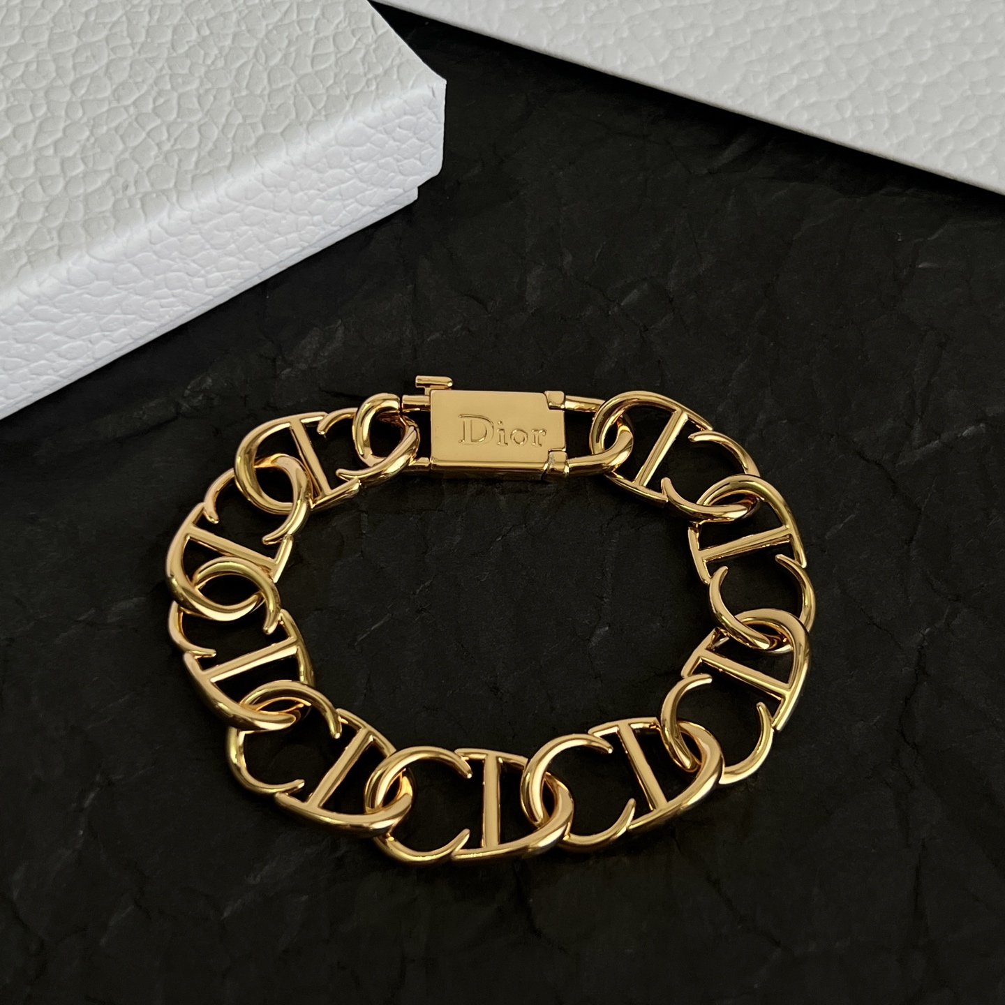 Dior CD Icon Chain bracelet Gold-tone brass no gemstones 19cm