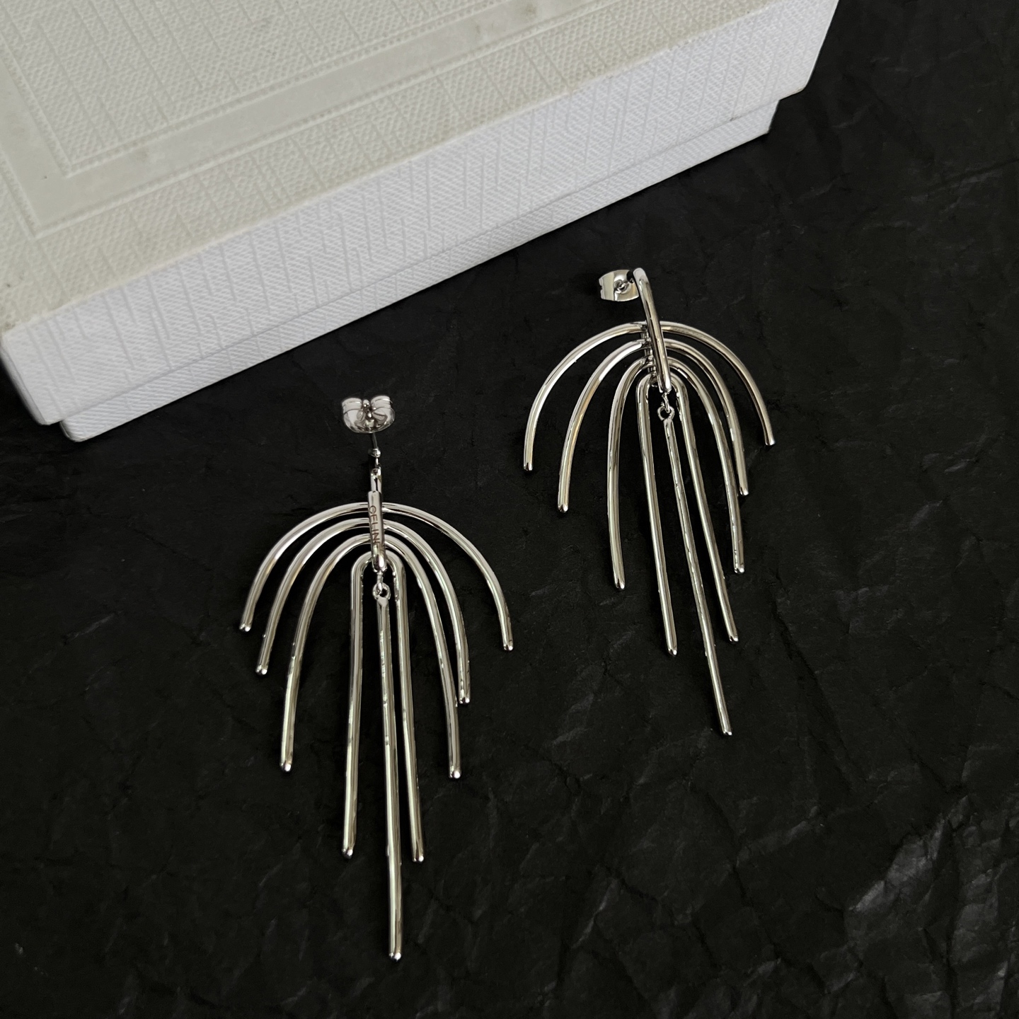 Celine Multi-Bar Fringe Drop Earrings earrings Silver-toned metal silver variant Gold-toned metal gold variant no gemstones 6 5cm drop length