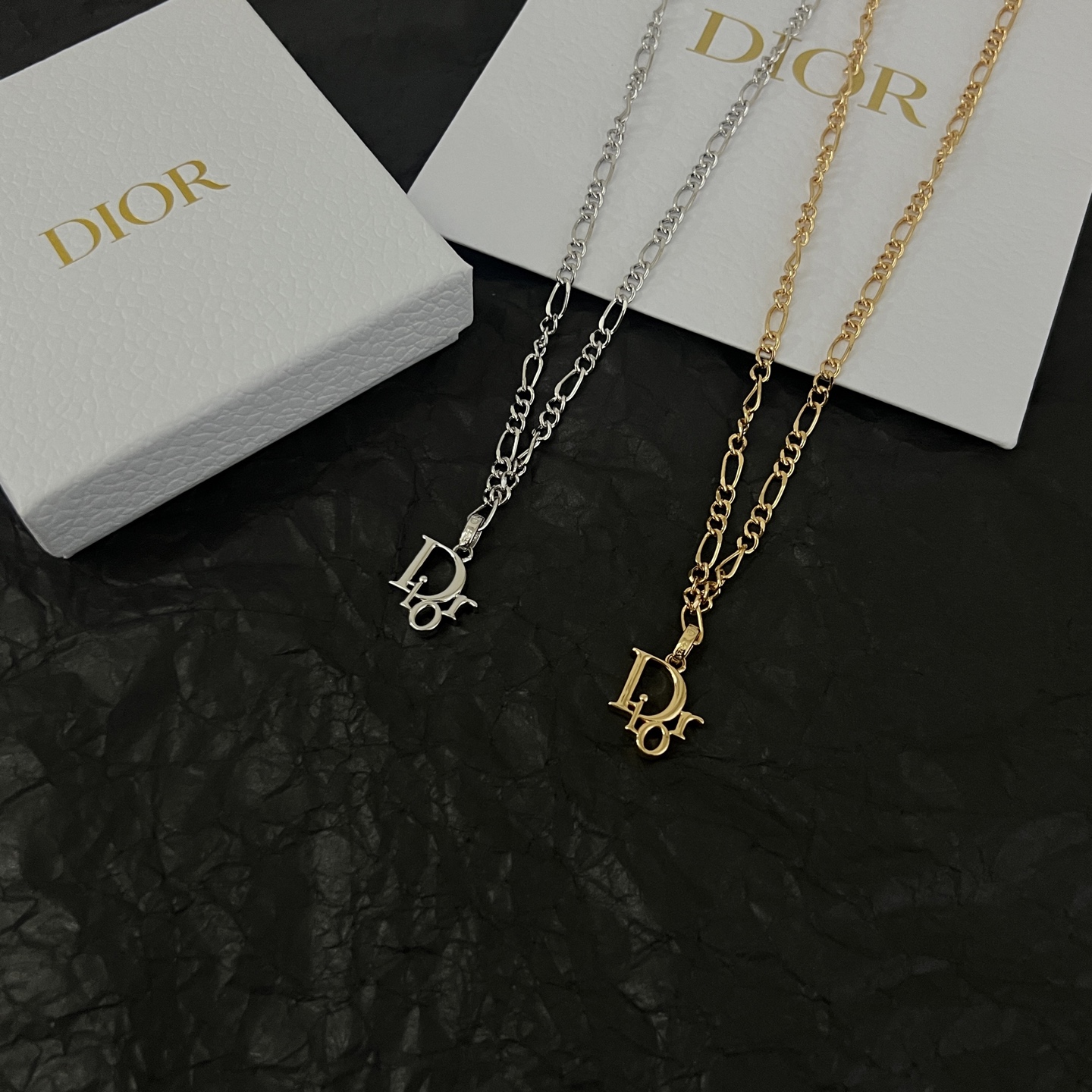 Dior Dior Oblique Logo Pendant Necklace necklace Silver-toned metal S925 sterling silver with no accent stones 50cm