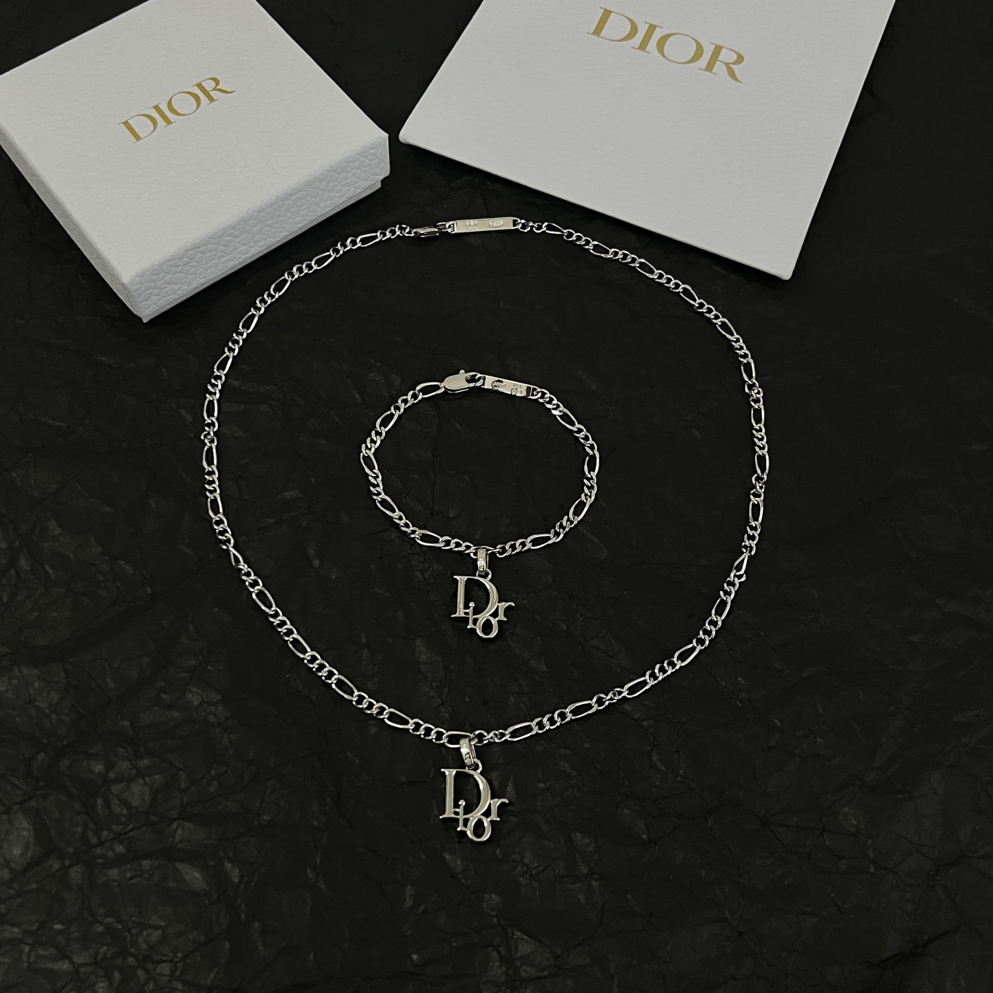 Dior Medieval Dior Logo Charm bracelet Silver-toned brass no accent stones 19cm