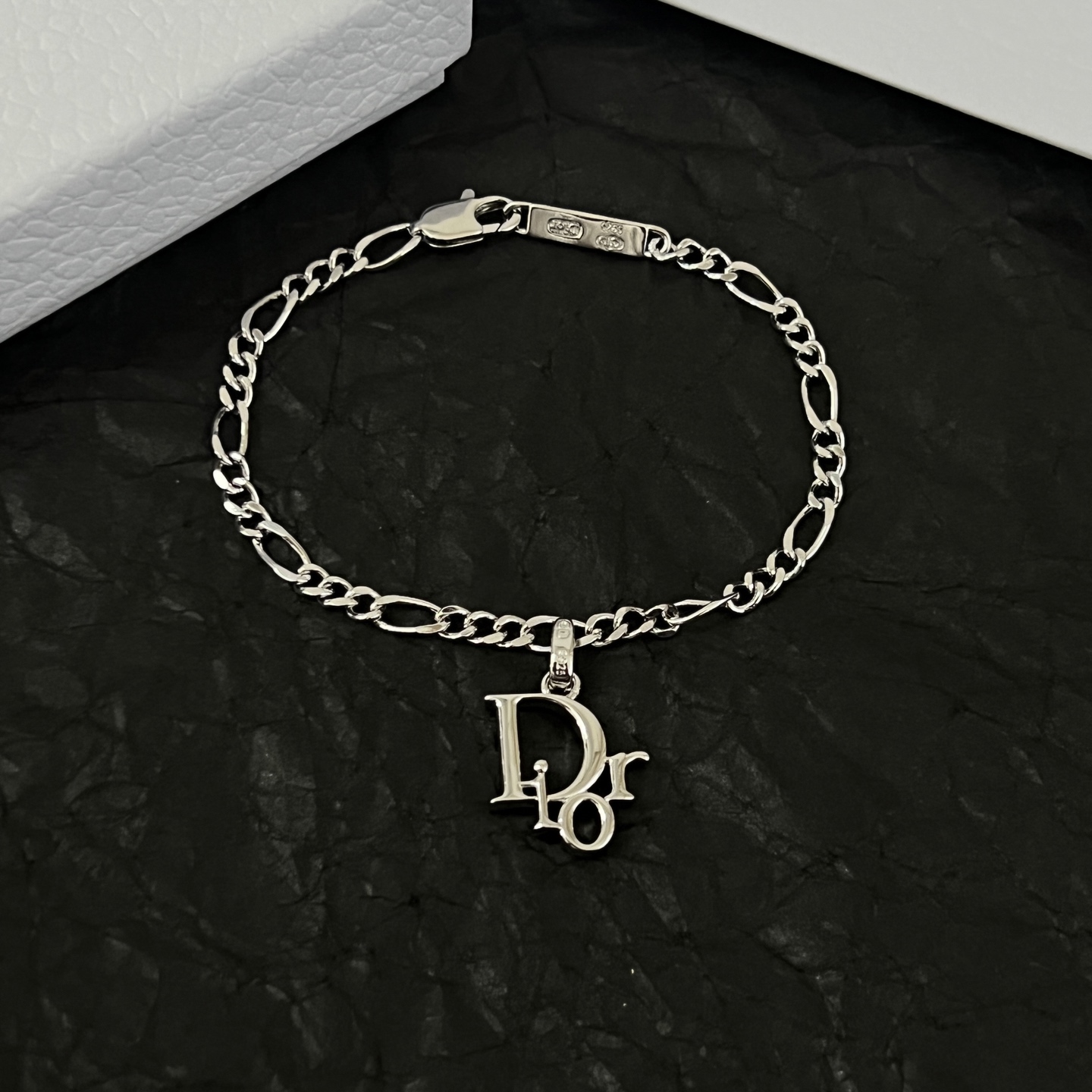 Dior Medieval Dior Logo Charm bracelet Silver-toned brass no accent stones 19cm