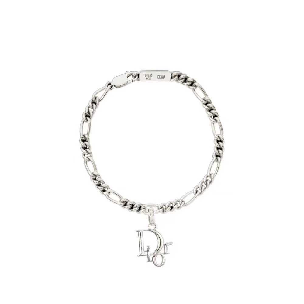 Dior Medieval Dior Logo Charm bracelet Silver-toned brass no accent stones 19cm
