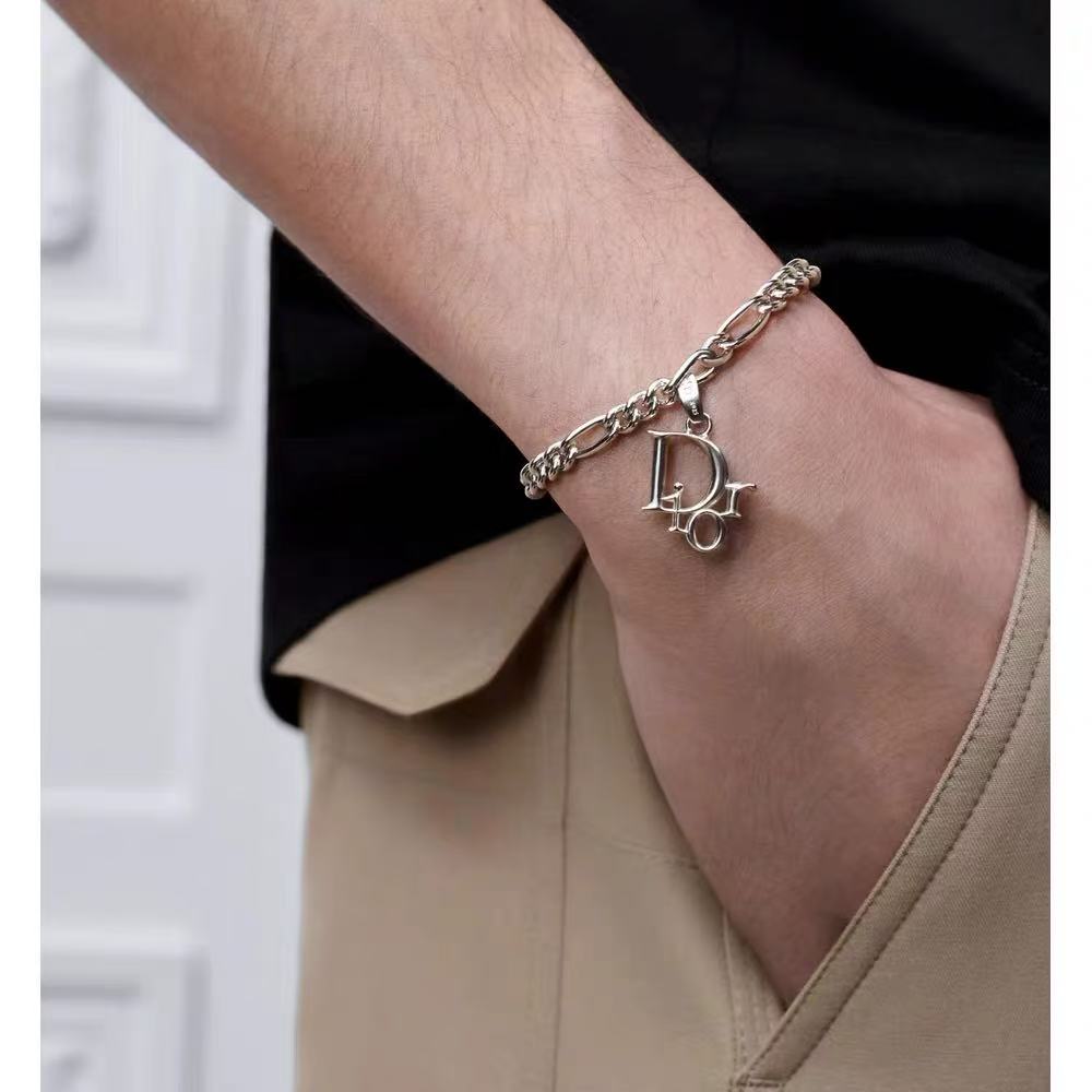 Dior Medieval Dior Logo Charm bracelet Silver-toned brass no accent stones 19cm