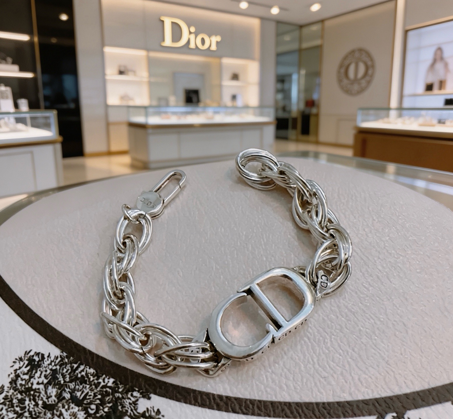 Dior CD Icon bracelet silver-toned metal 19cm