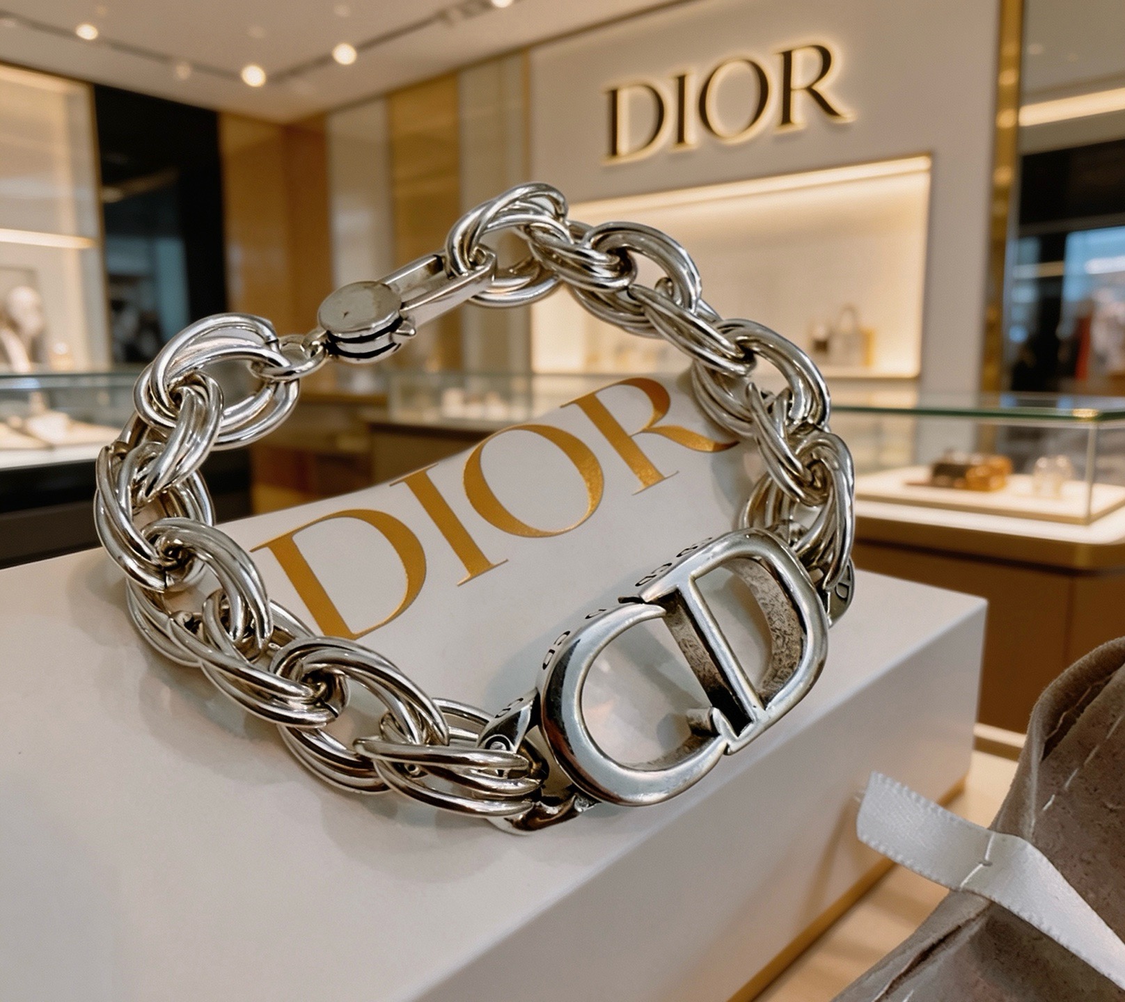 Dior CD Icon bracelet silver-toned metal 19cm