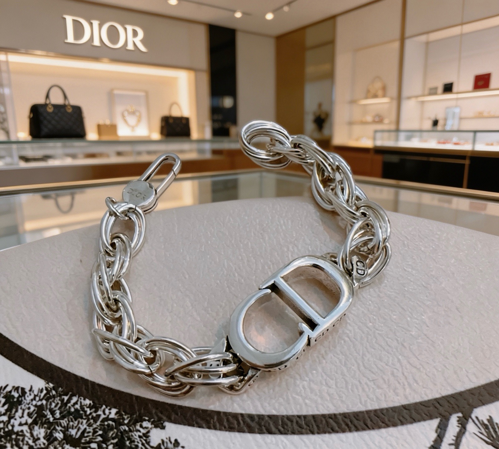 Dior CD Icon bracelet silver-toned metal 19cm