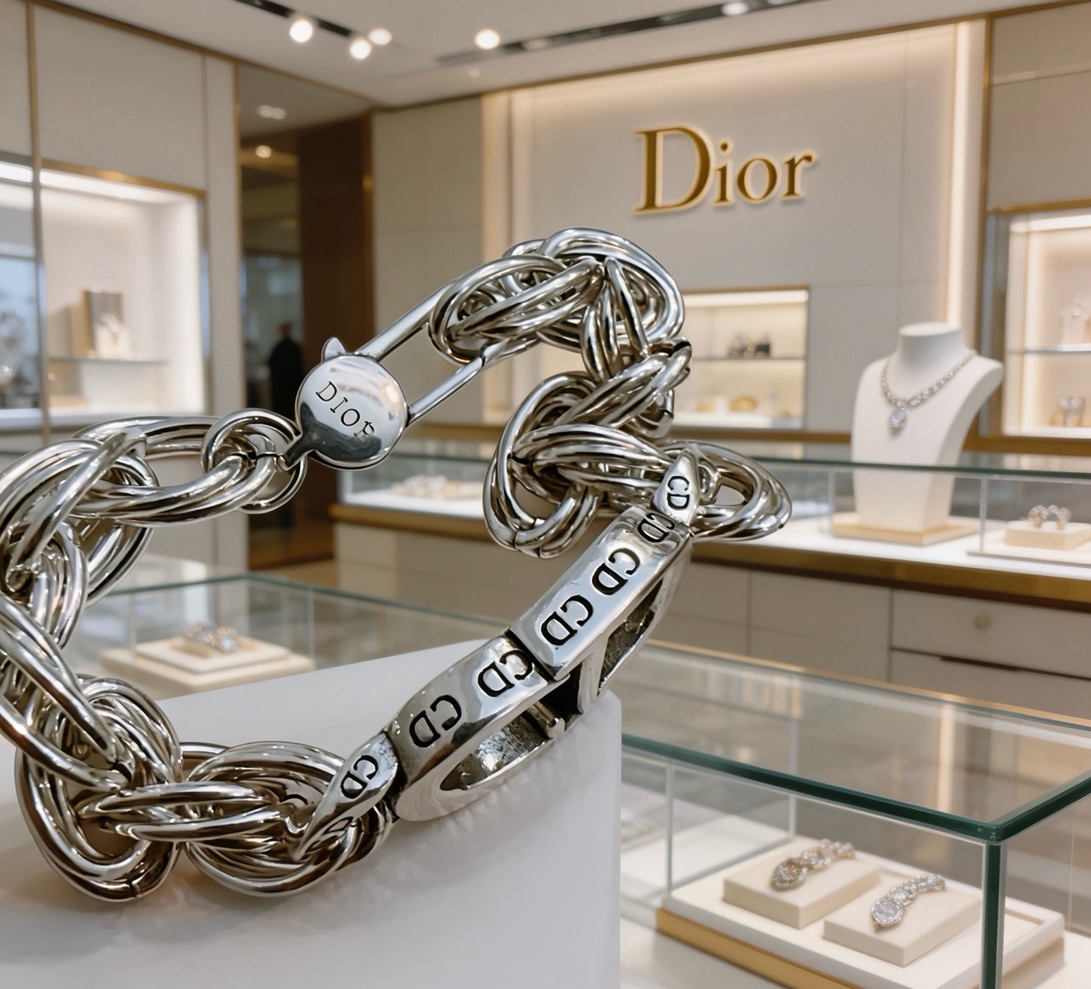 Dior CD Icon bracelet silver-toned metal 19cm