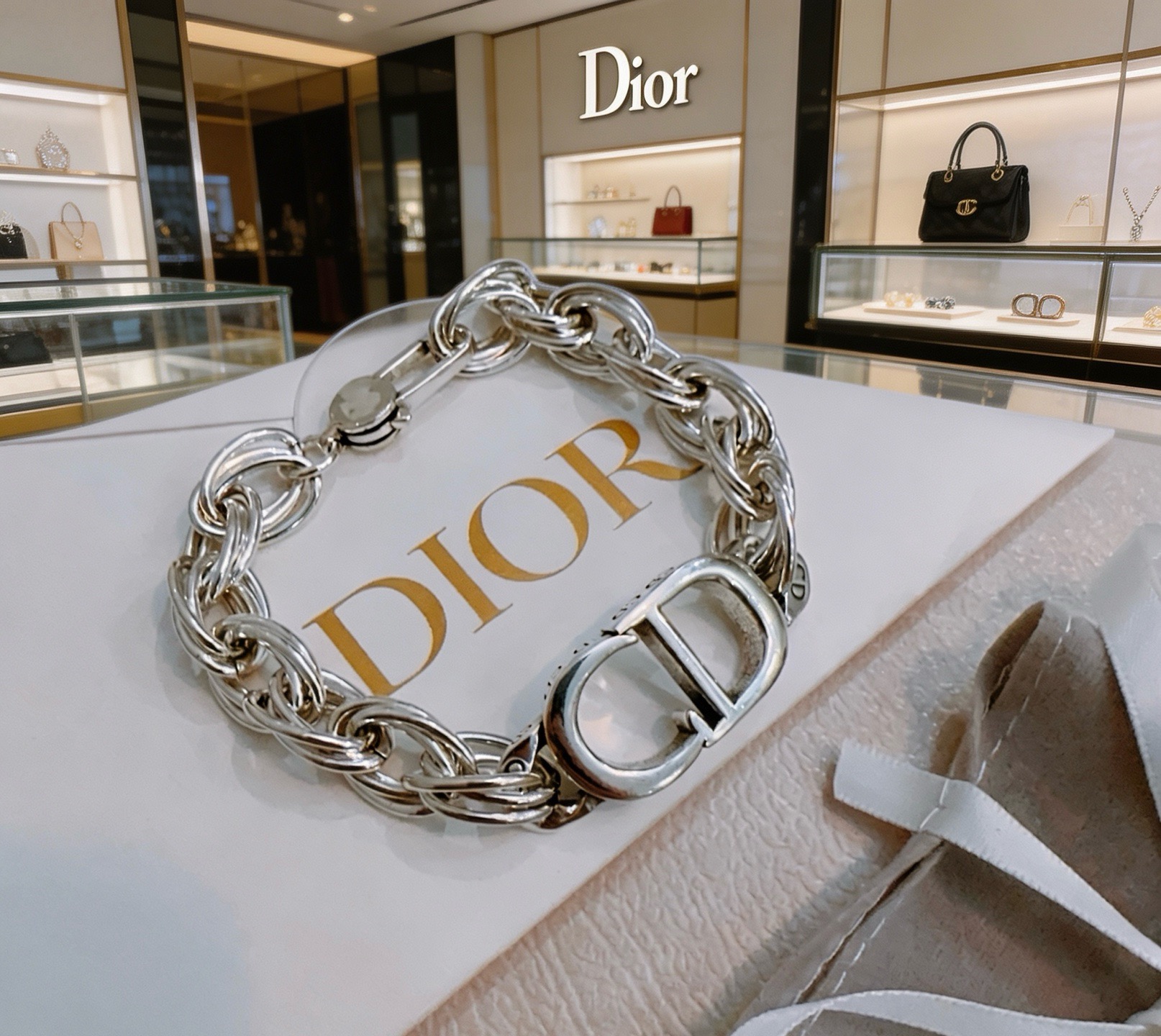 Dior CD Icon bracelet silver-toned metal 19cm