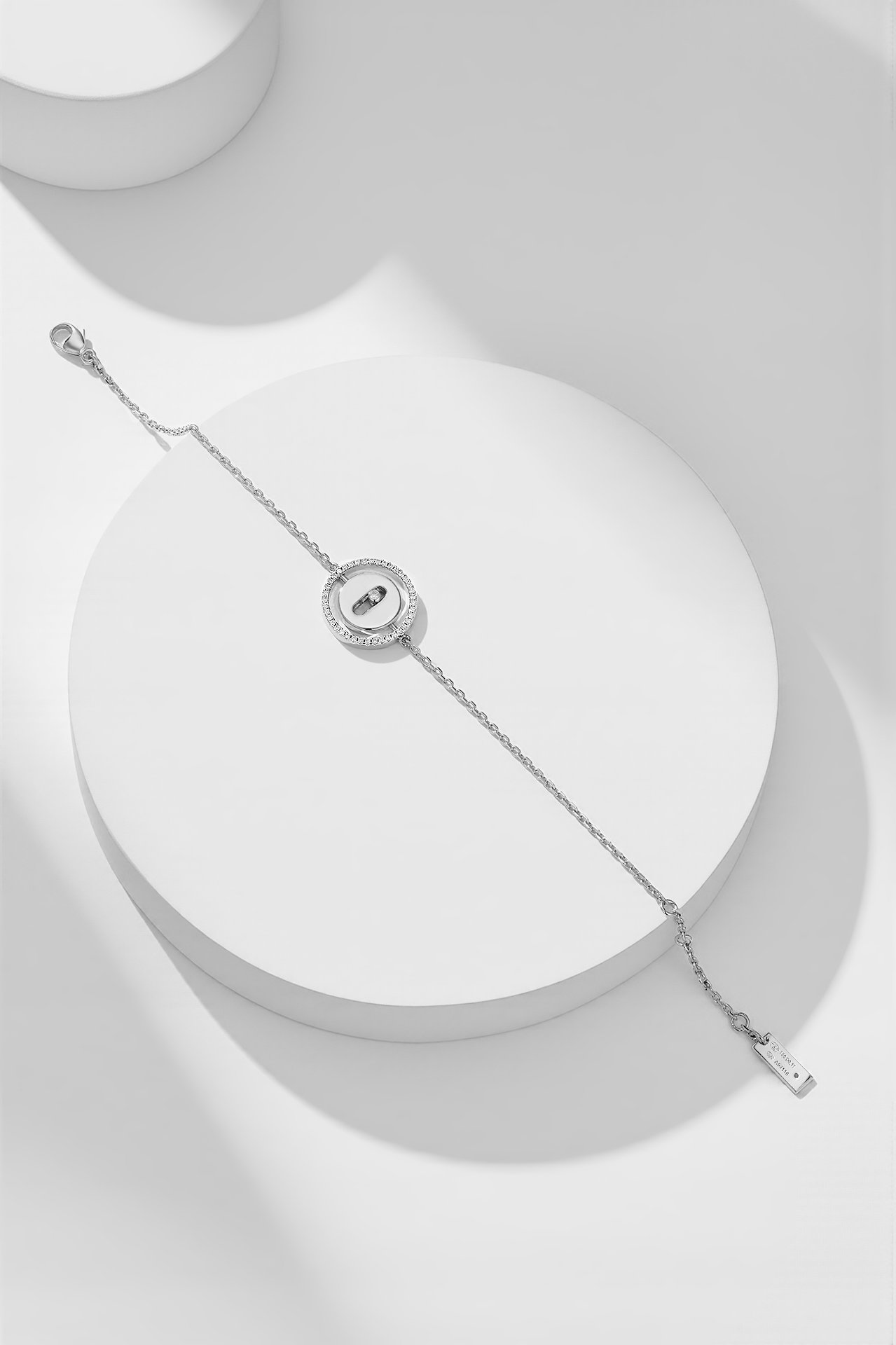 Messika Lucky Move bracelet White gold with diamond accents 16-19cm adjustable