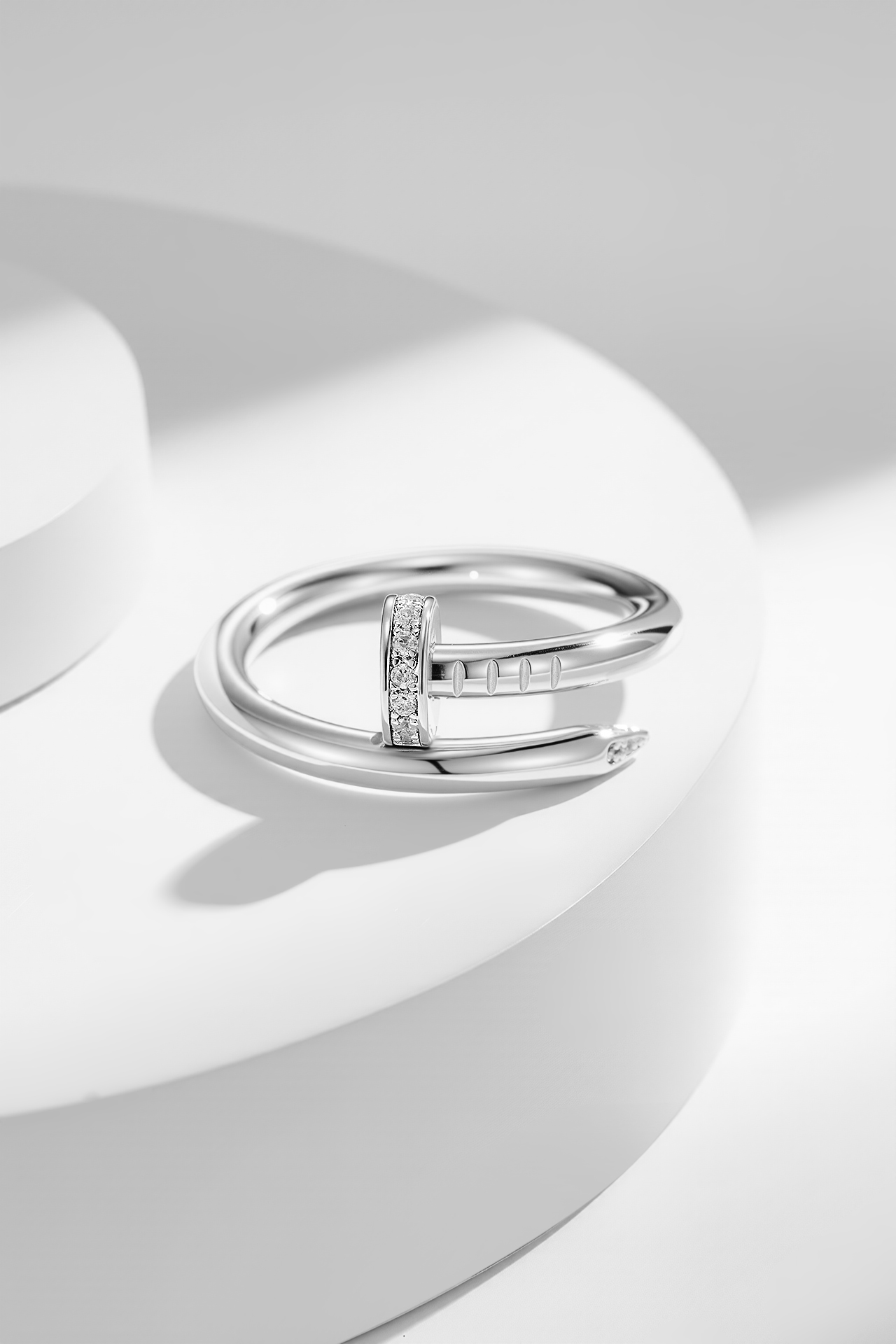 Cartier Juste un Clou ring 18k white gold clear diamond 52